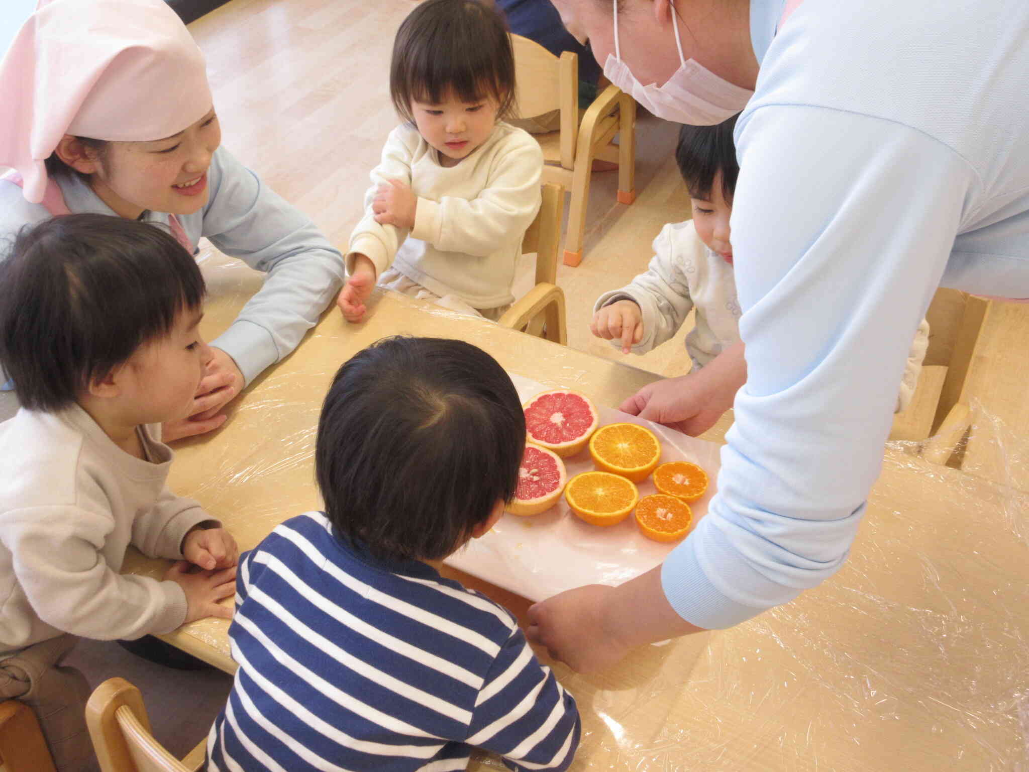 食育活動「くだものを知ろう」（1・2歳児）