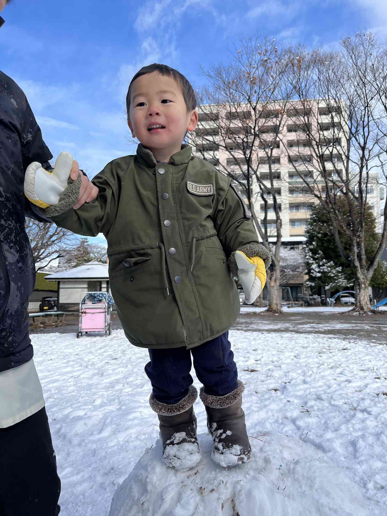 雪だるまになったよ!