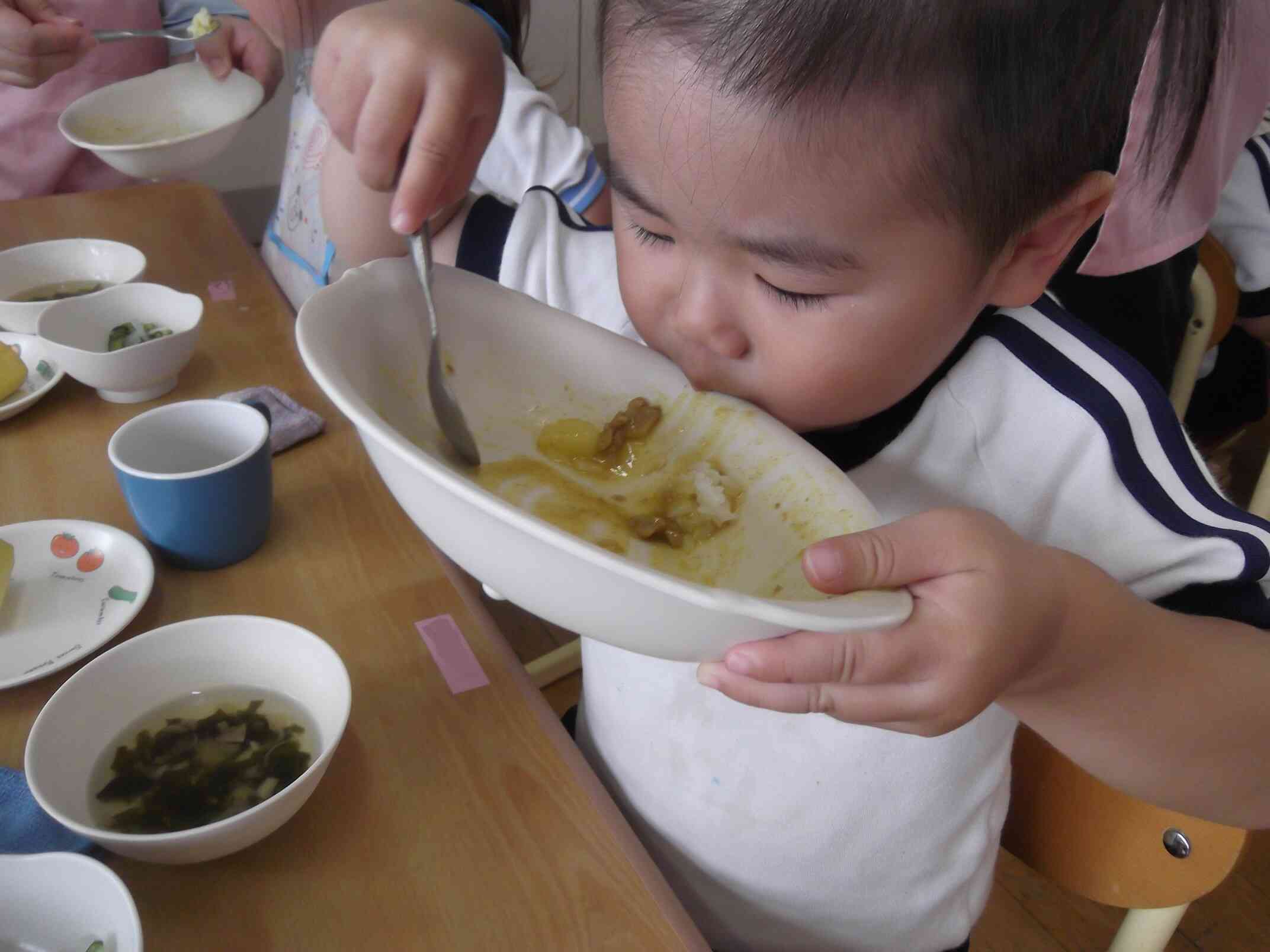 自分たちが作ったカレーはすごく美味しいね♪