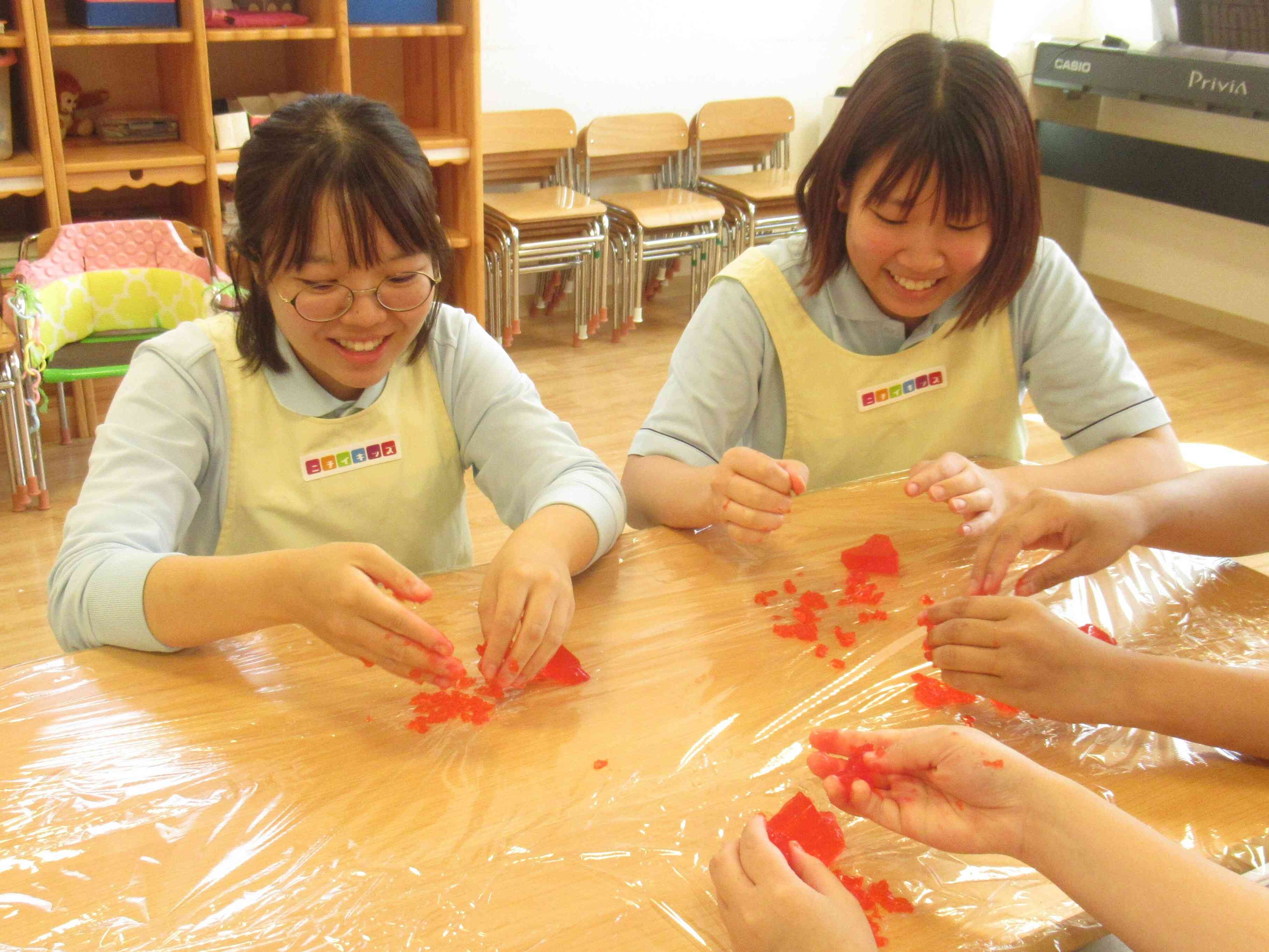 子ども達がお昼寝中・・・。