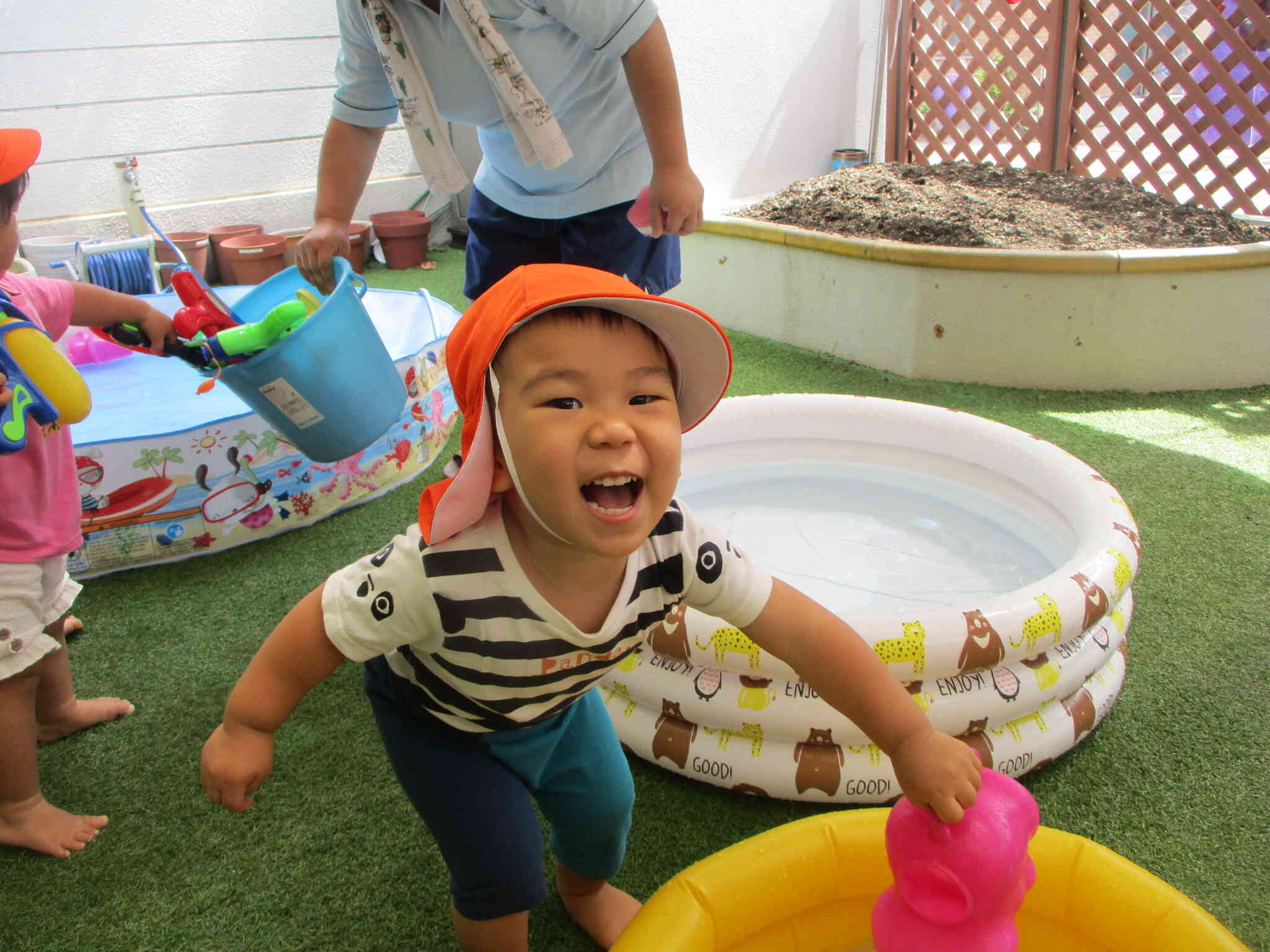 水あそび最高！！（1歳児）