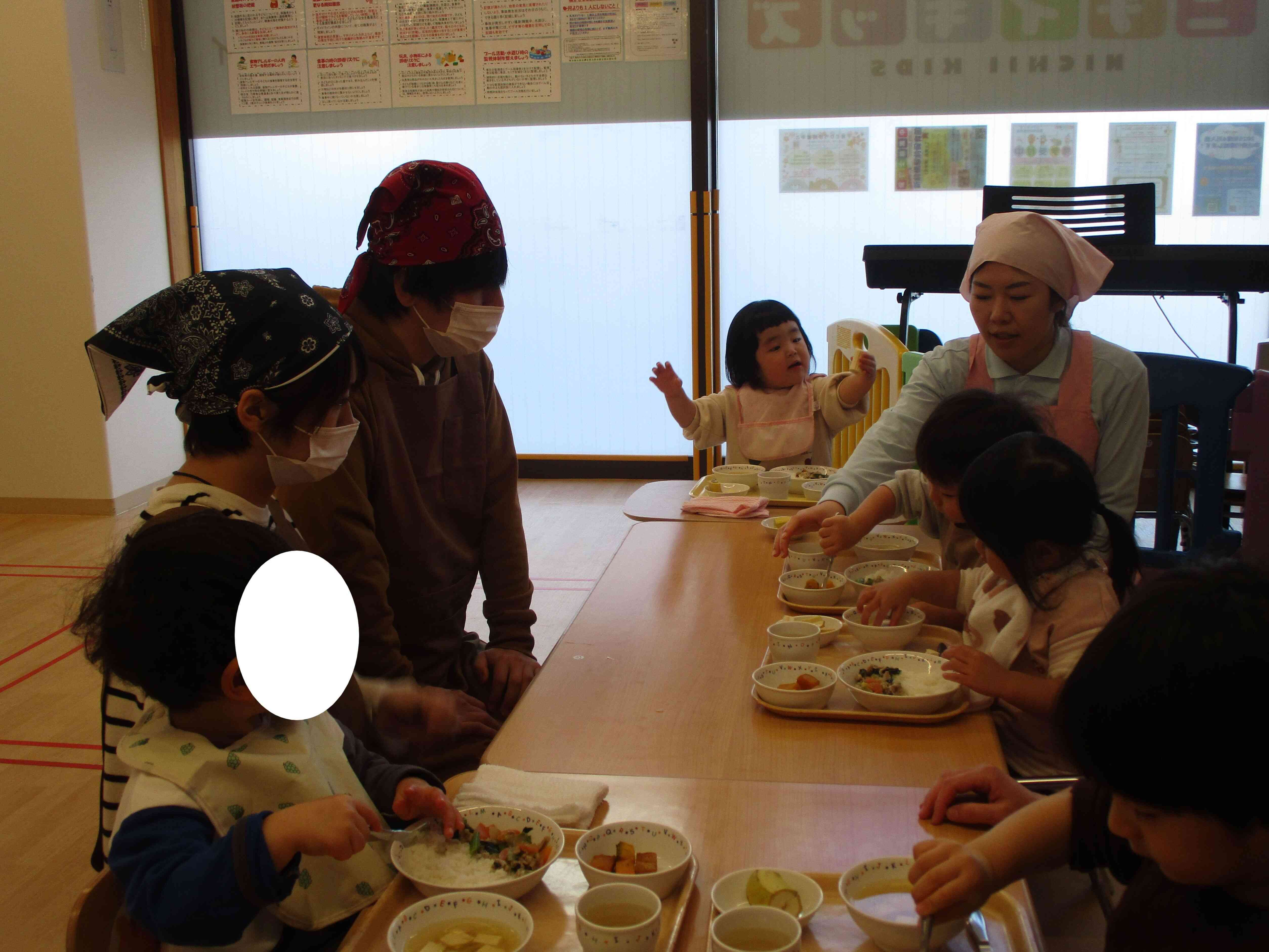 お給食の様子。