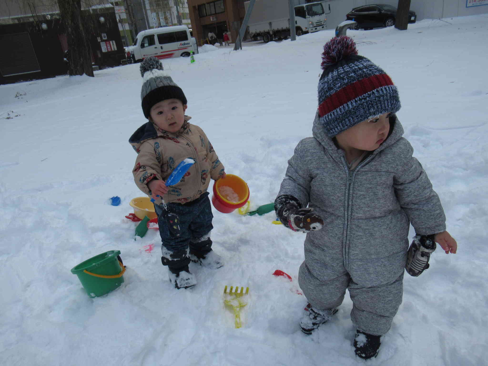 雪遊びたのしいな！