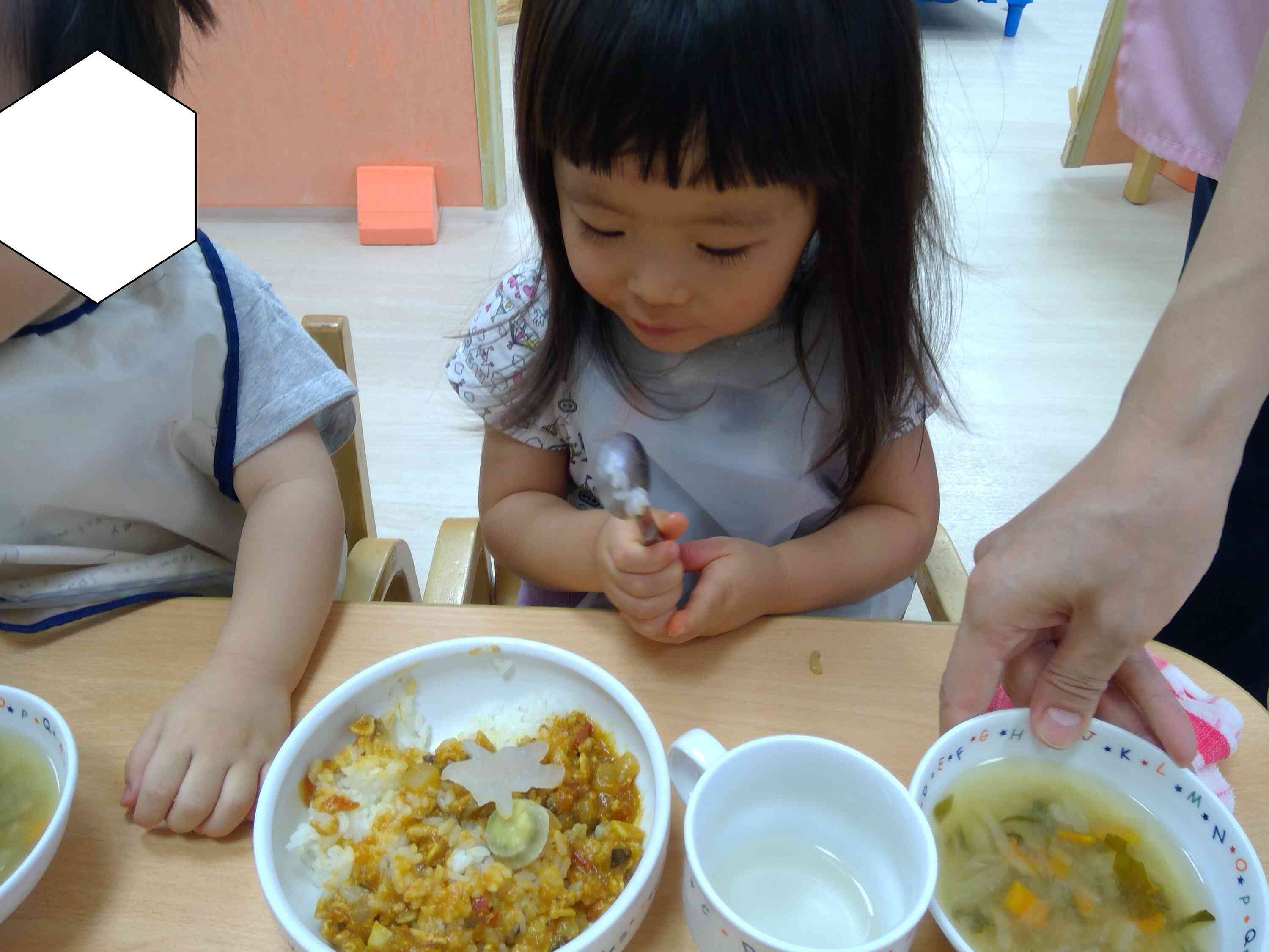 お月見給食とおやつ（うさぎ組１歳児）