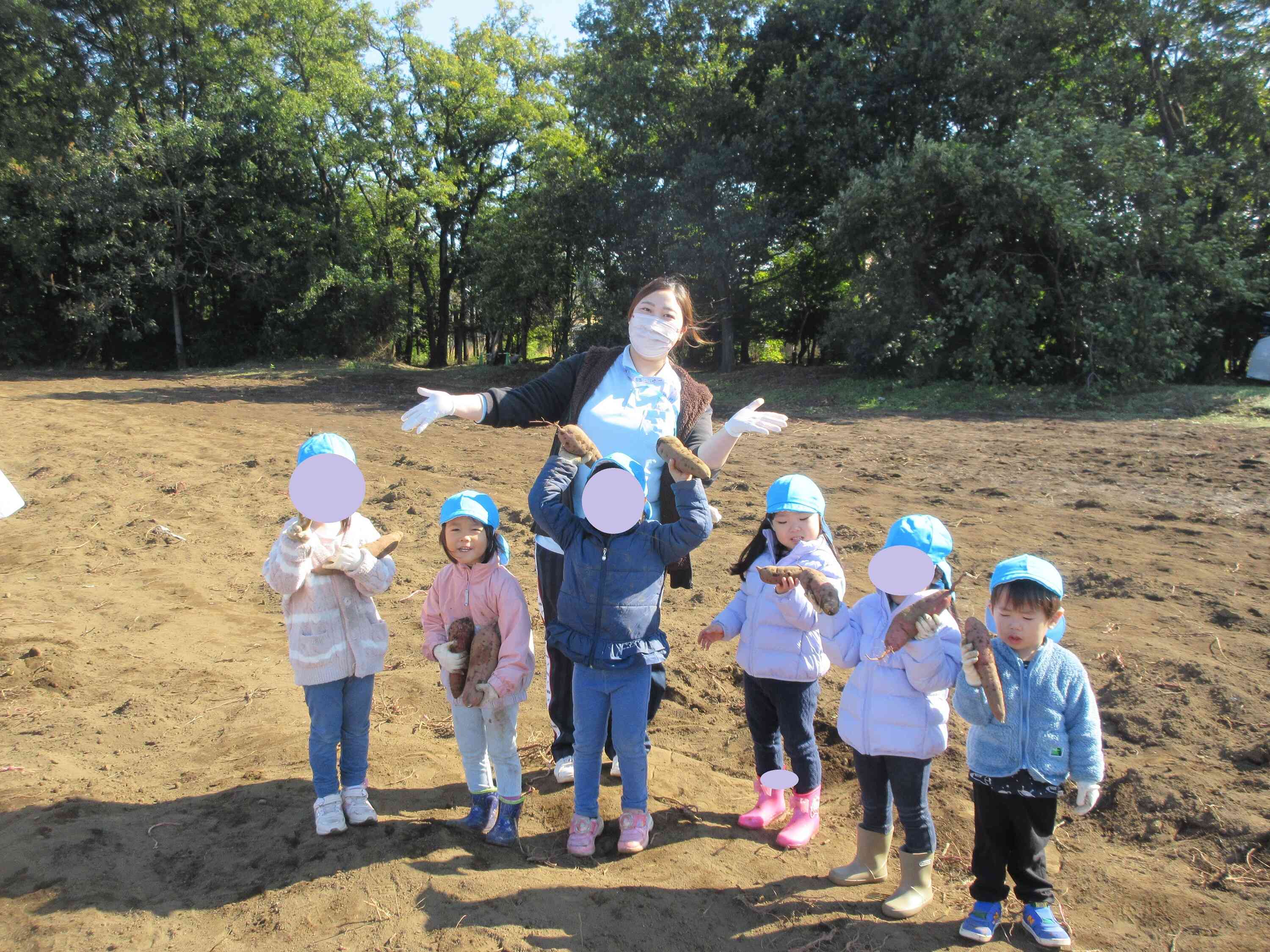 芋掘り遠足に行ったよ（3・4・5歳児りすぱんだきりん組）