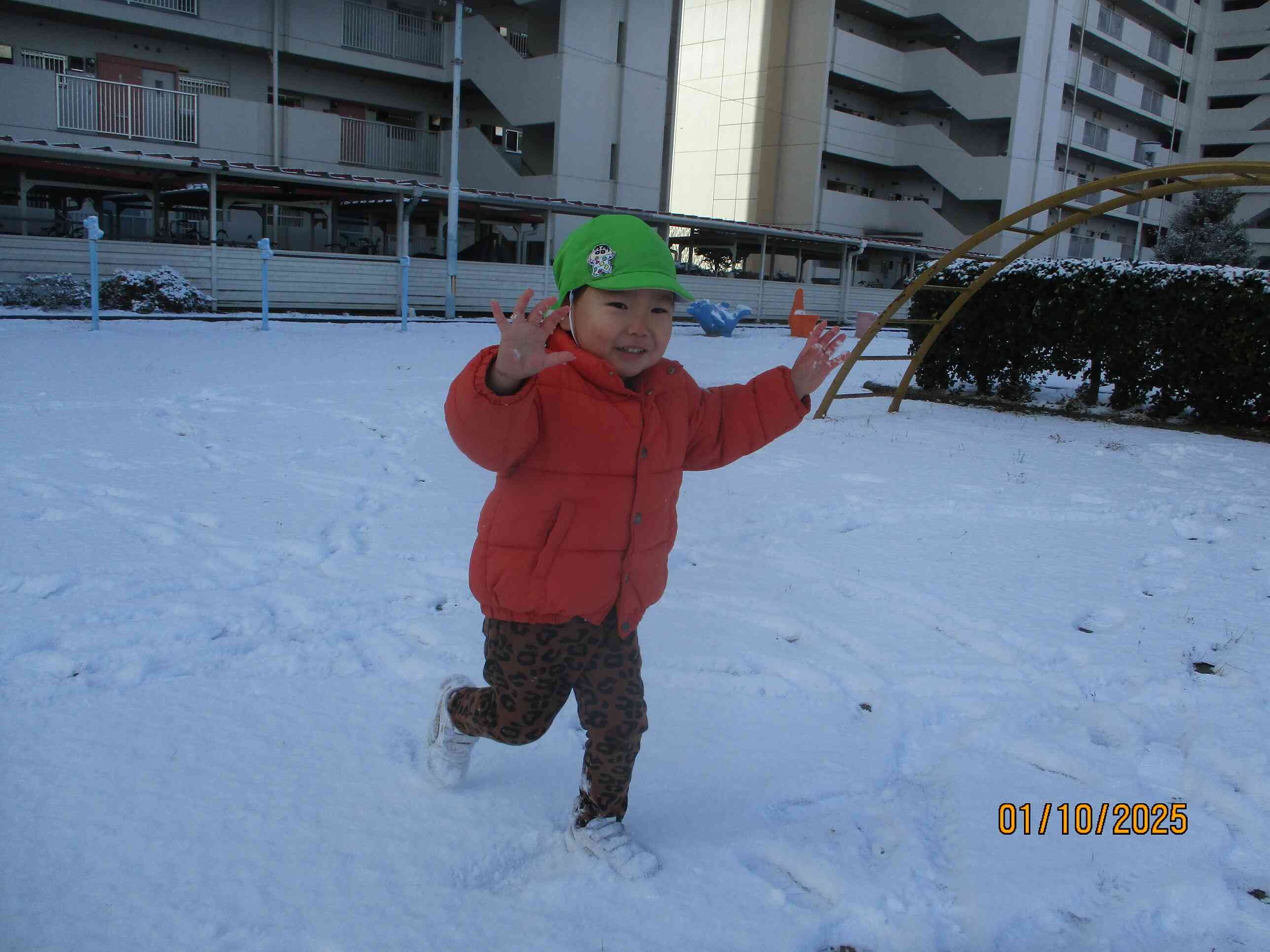 雪つめたいよ～！