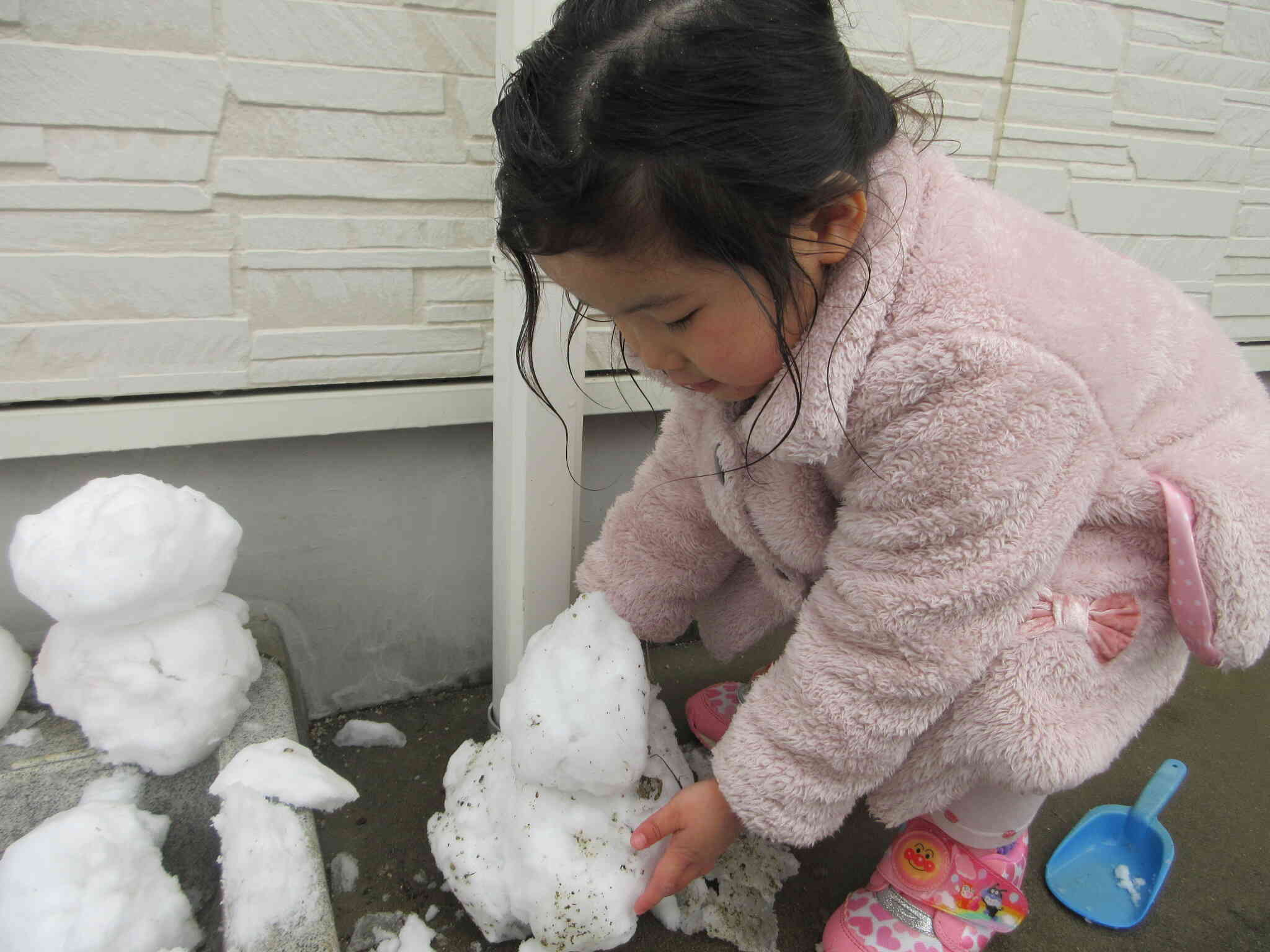 雪だるま作ったよ♪