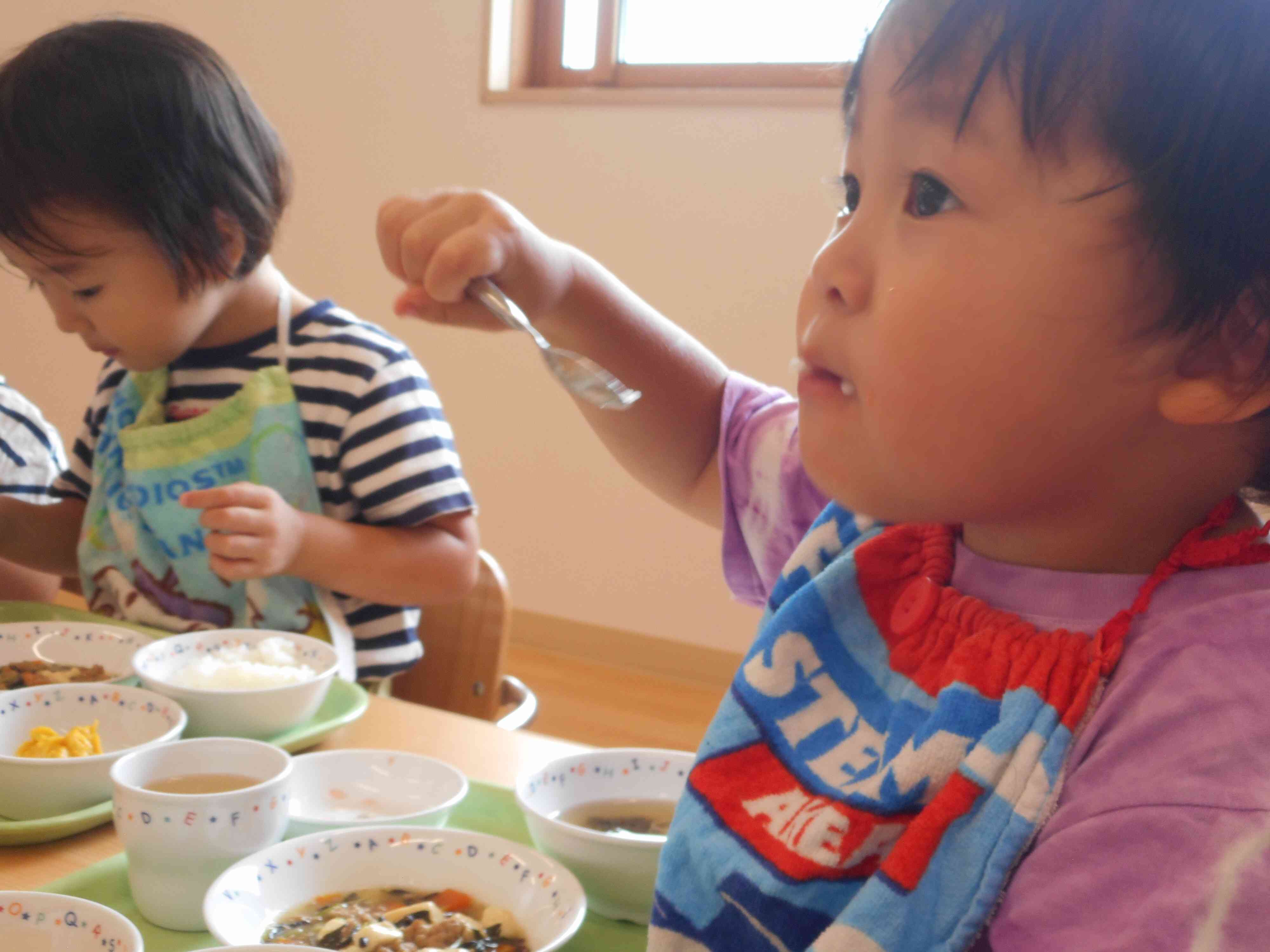 白いご飯が大好きなRくん。