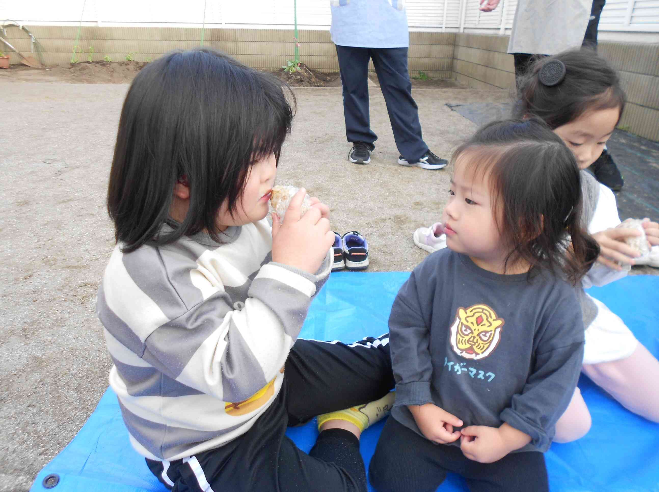 夕焼けおにぎりおいしいね♪