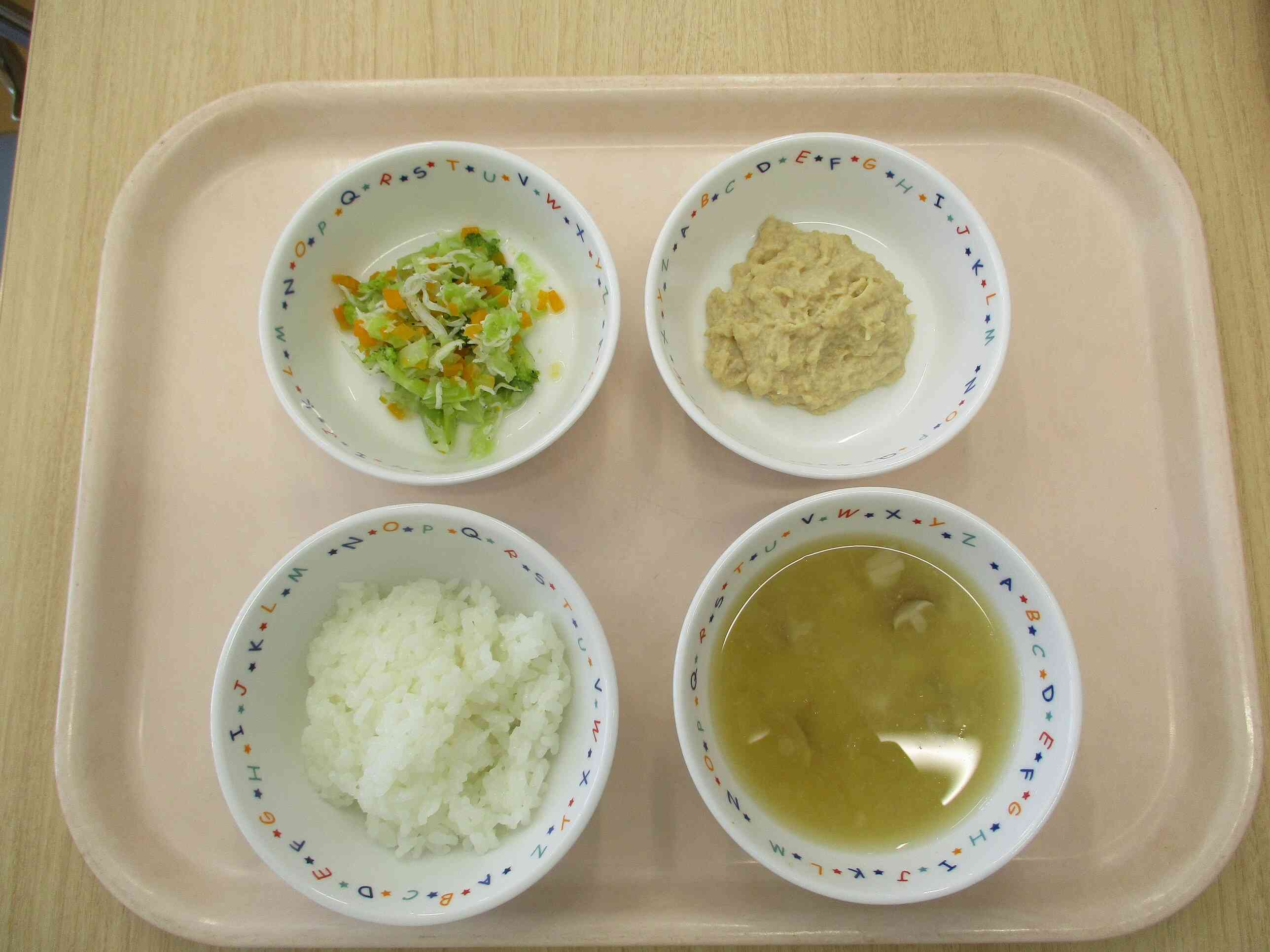 10月21日(月)の給食　離乳食(後期食)