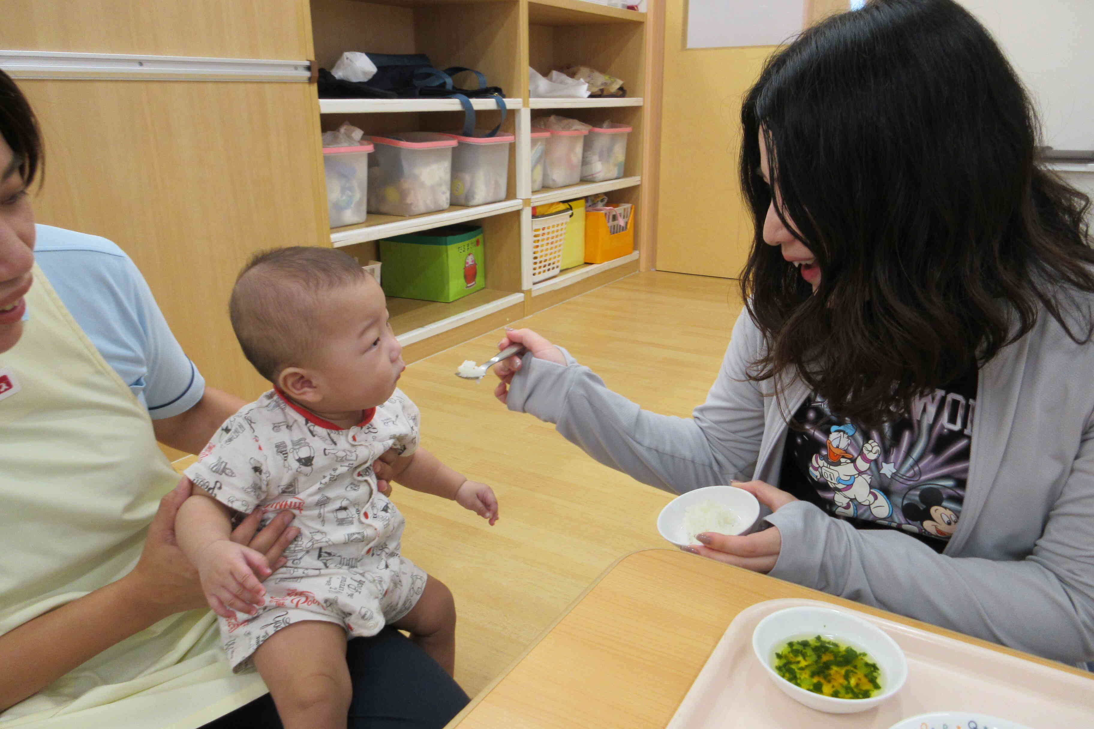 離乳食試食会に参加してくれました。