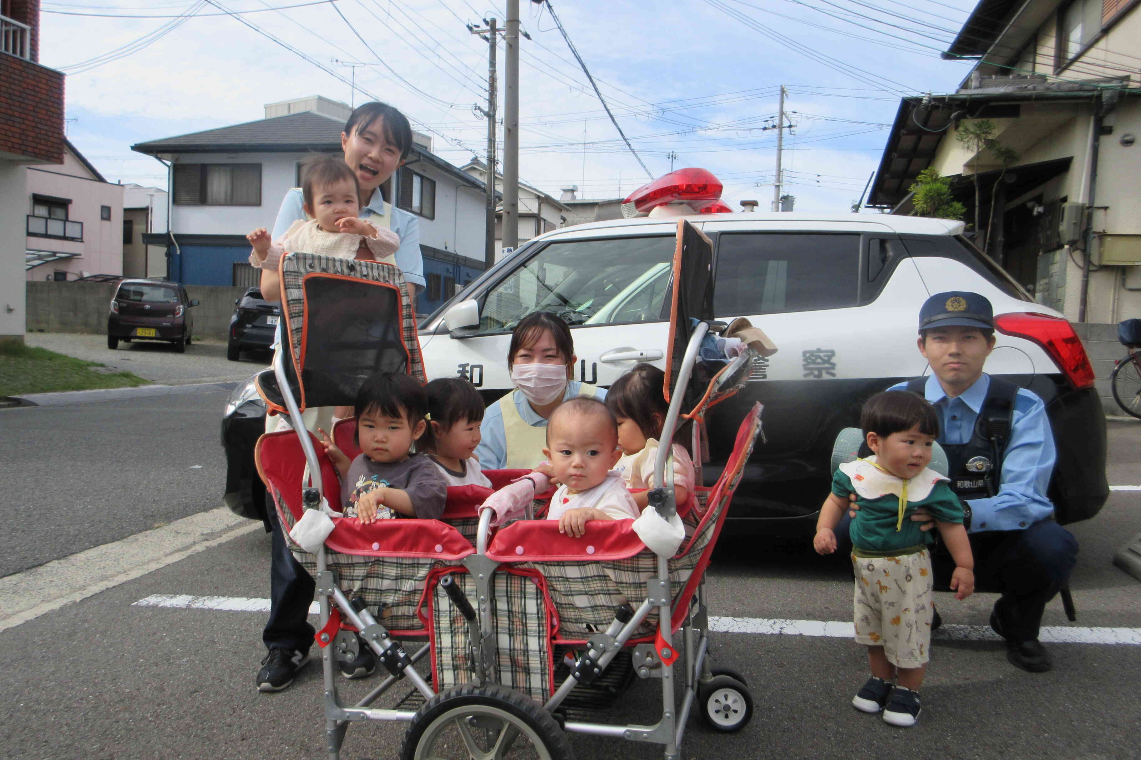 パトカー見れて嬉しかったね