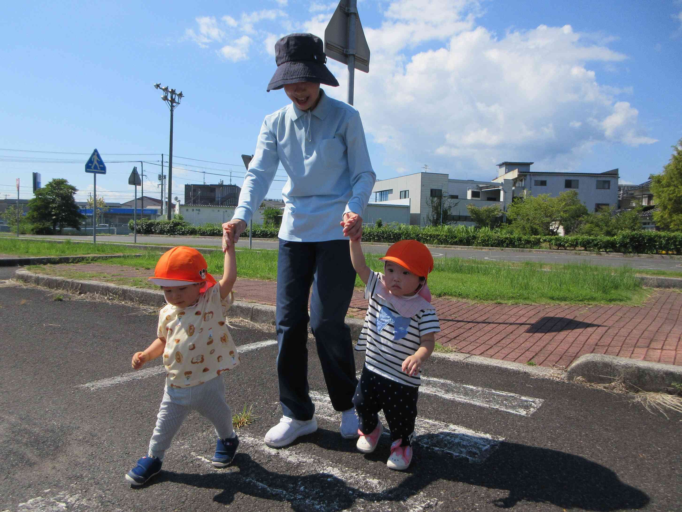 公園で交通ルールを教えてもらいました