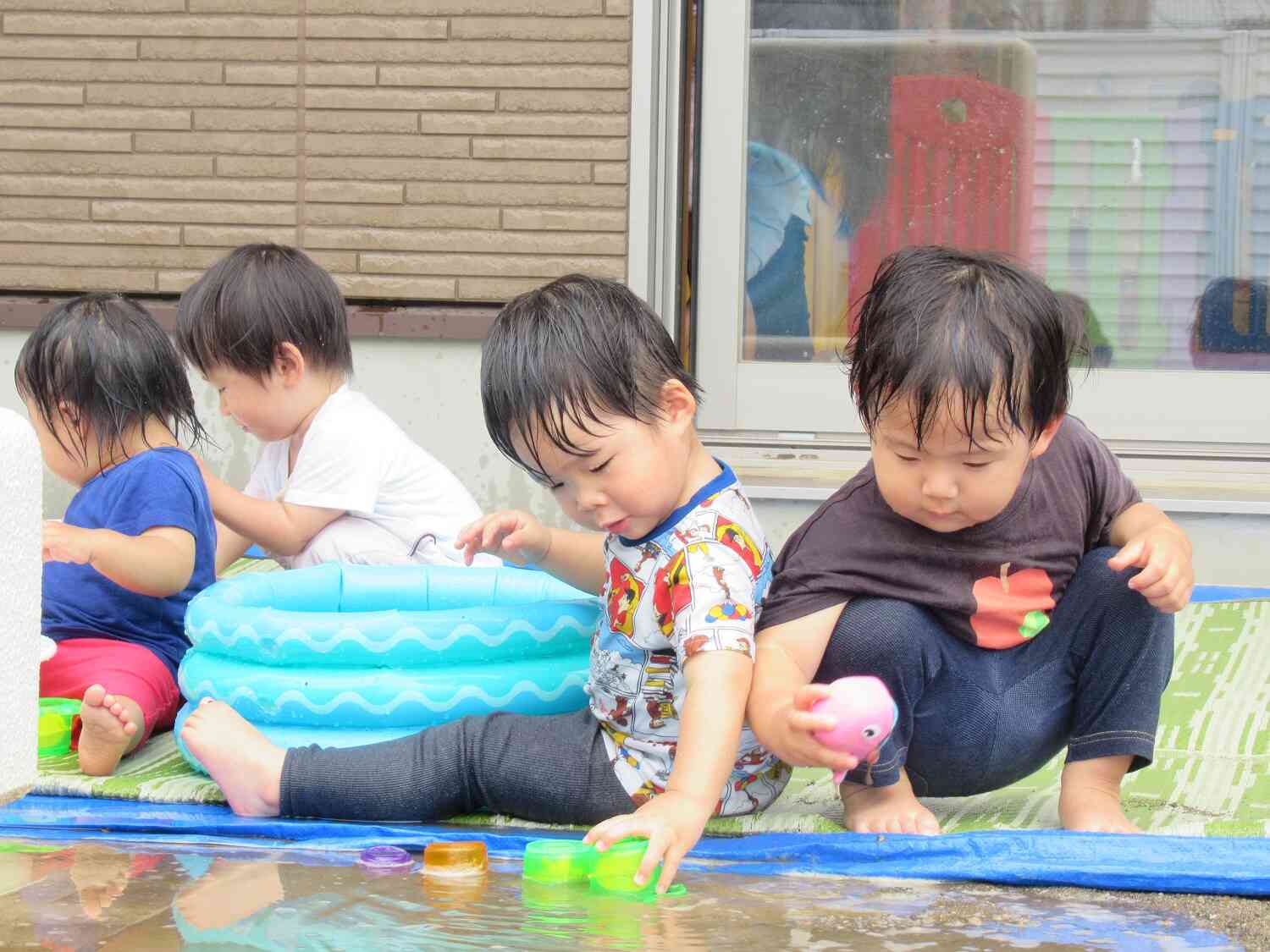 水遊びも大好き♪