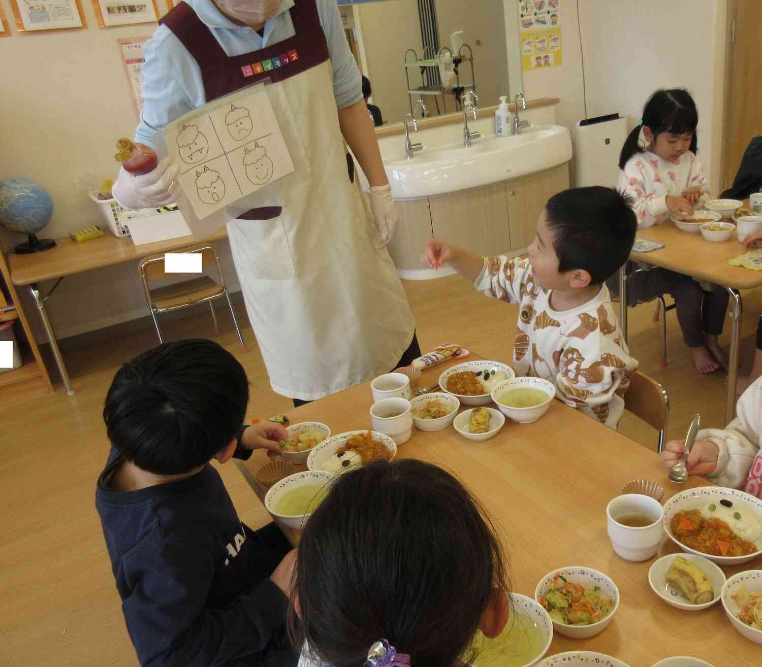 鬼退治をした後はお腹ぺこぺこ〜