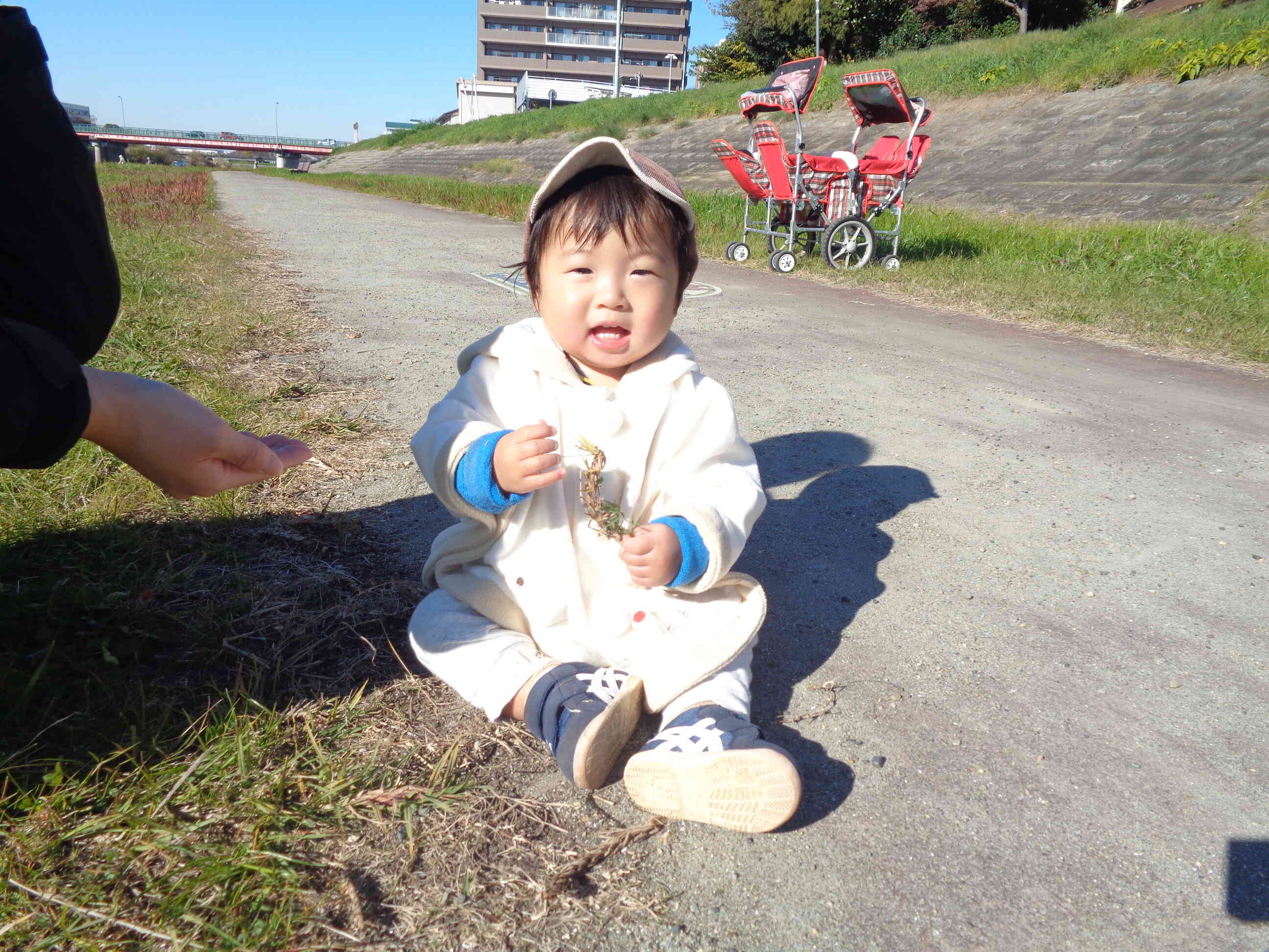 お天気がよくて気持ちがいいね。