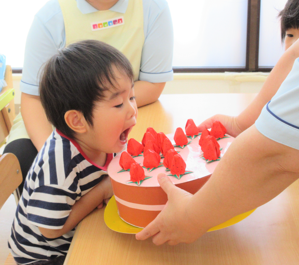 大きなケーキを作ったよ！