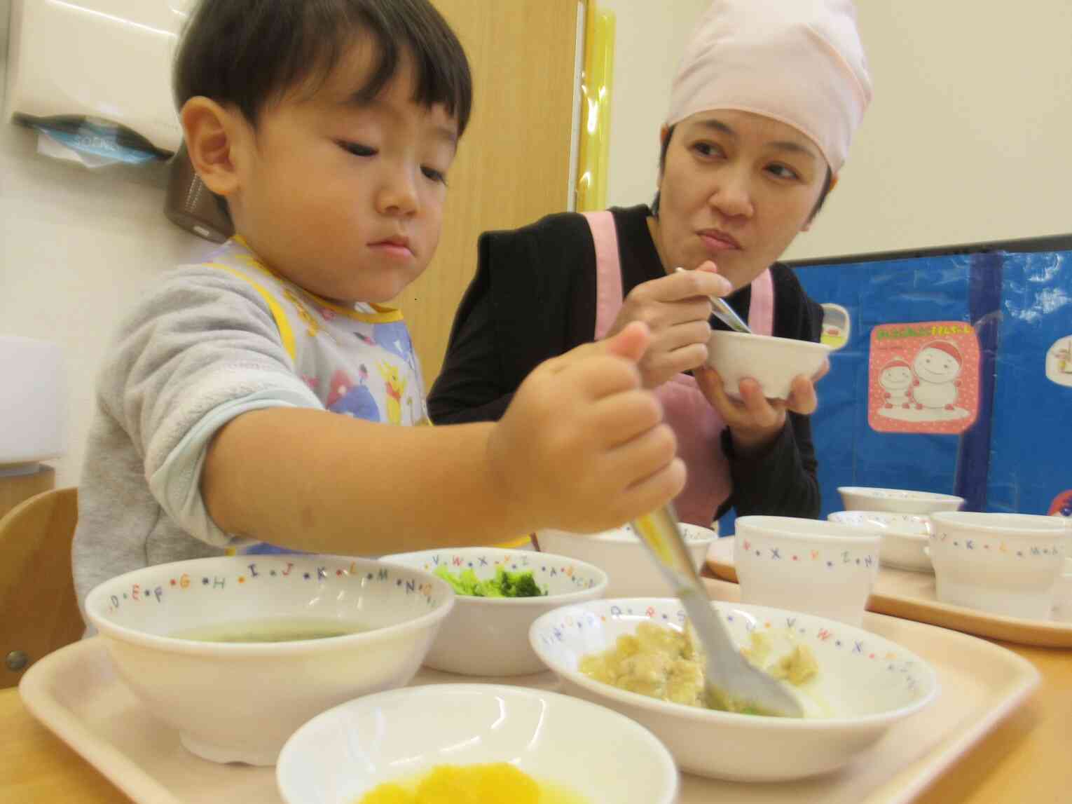 食べるところ見ててね～！