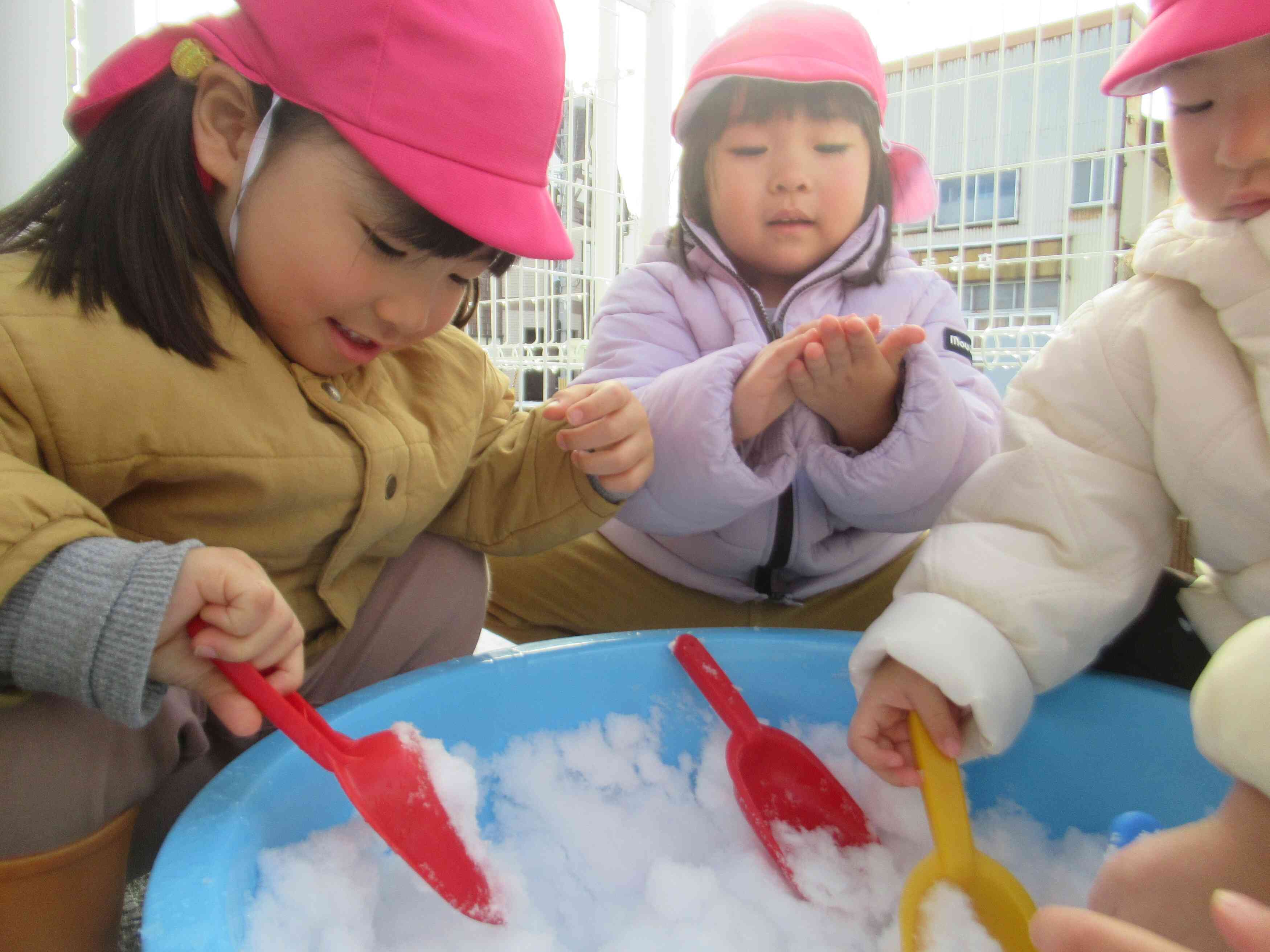 フワフワの雪だね！