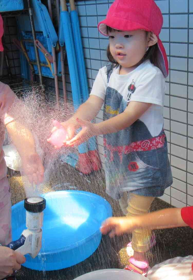 シャワーの噴水だー！！