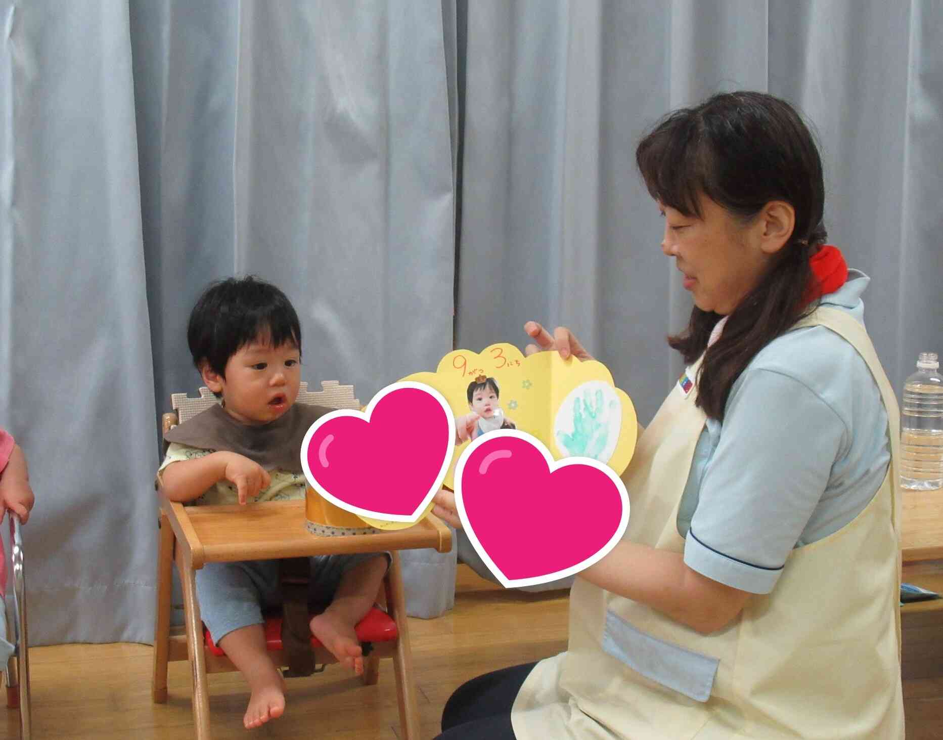 9月お誕生日のうさぎ組（0歳児）のお友達♪