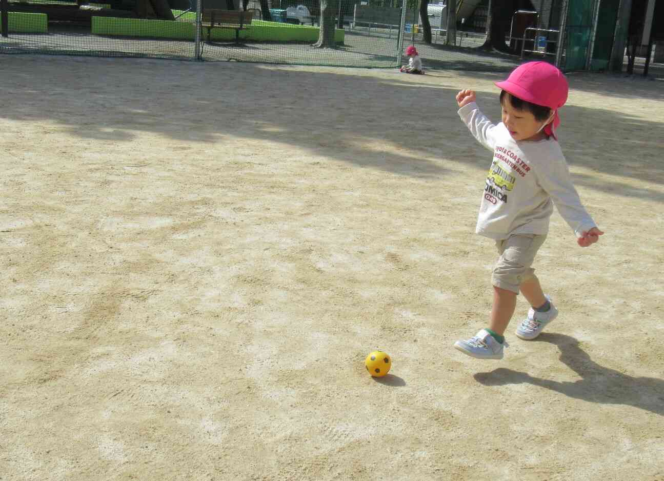 ボールも出してボール遊び！上手に蹴られるようになってきました☆