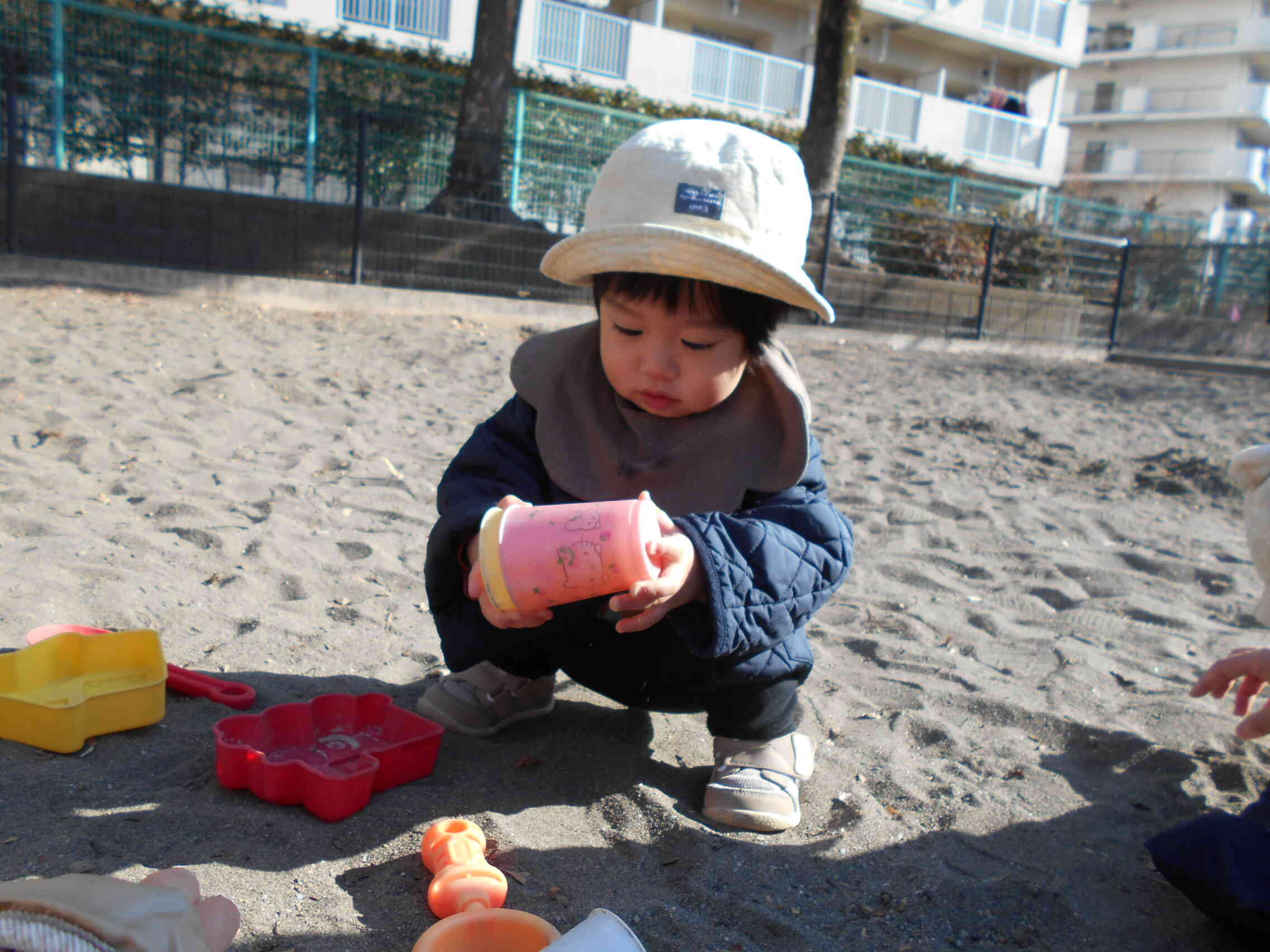 1/15　梅田亀田公園の砂場に行きました。