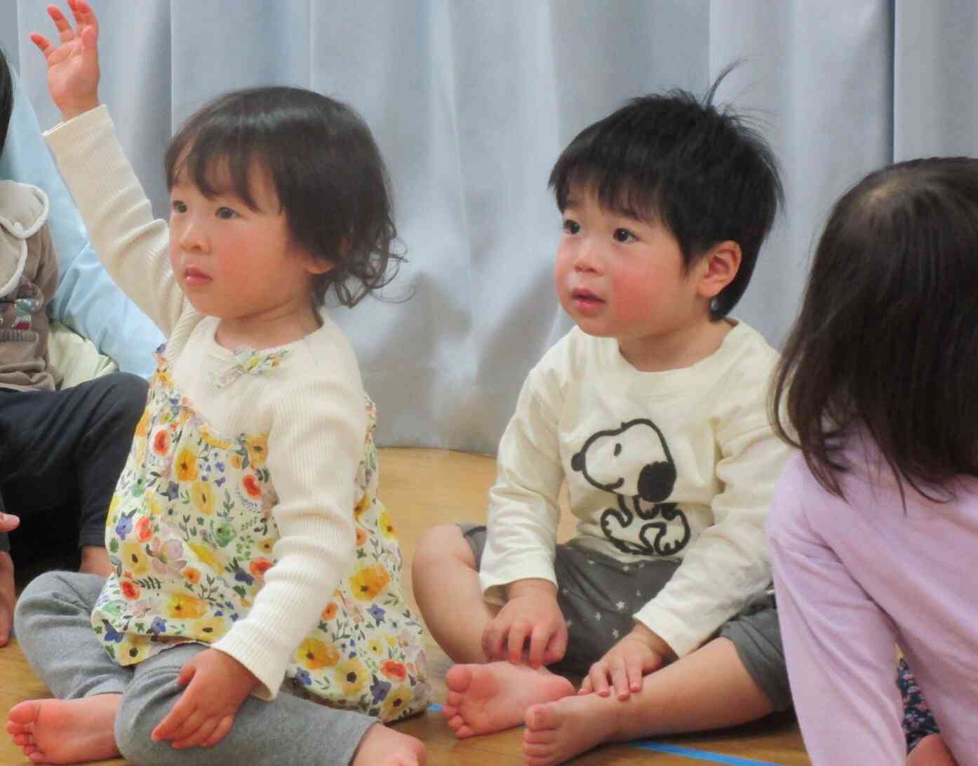 ぱんだ組（1歳児）さんのリトミックの様子