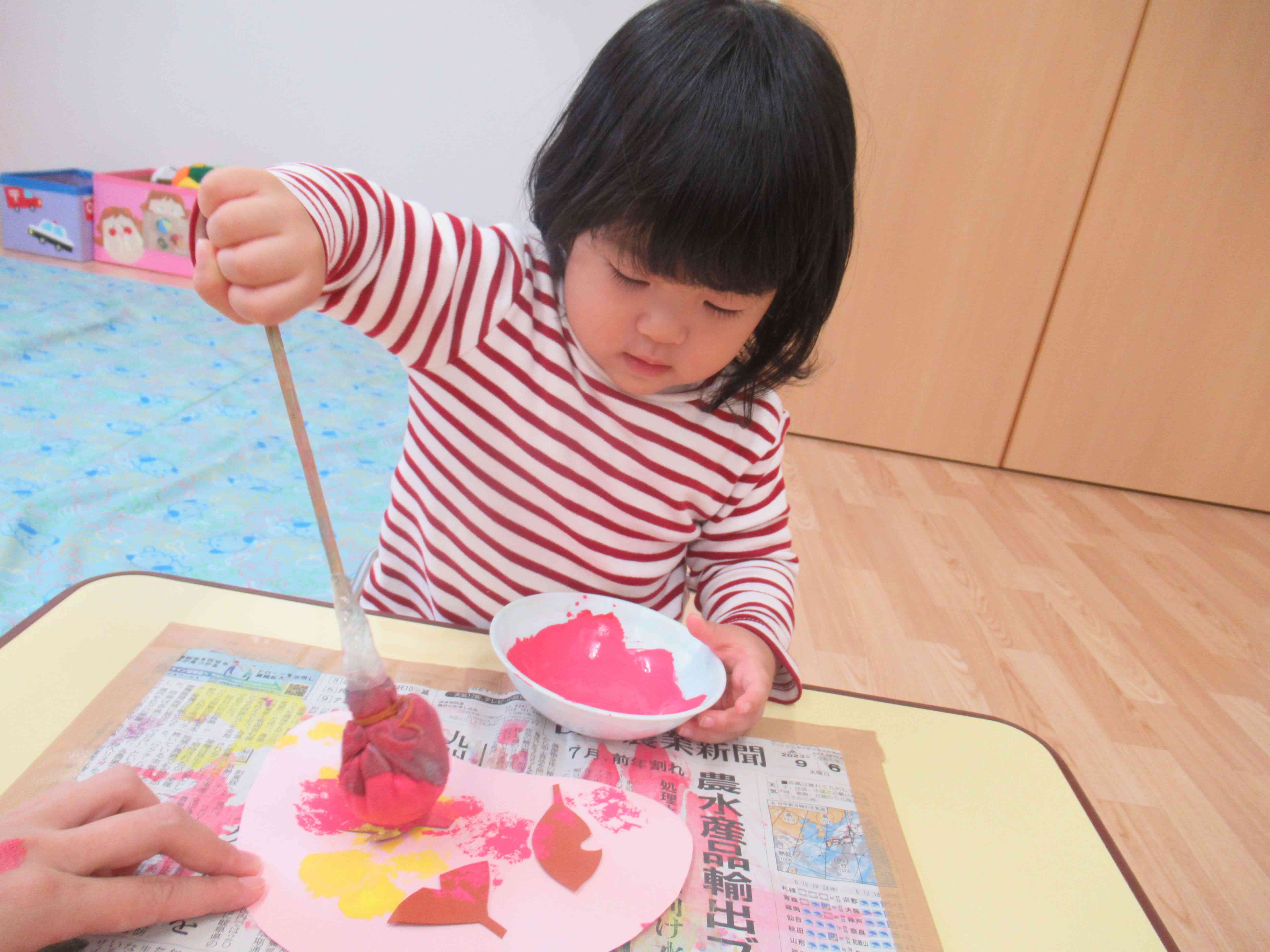 きのこを作ったよ！（あひる組：1歳児）