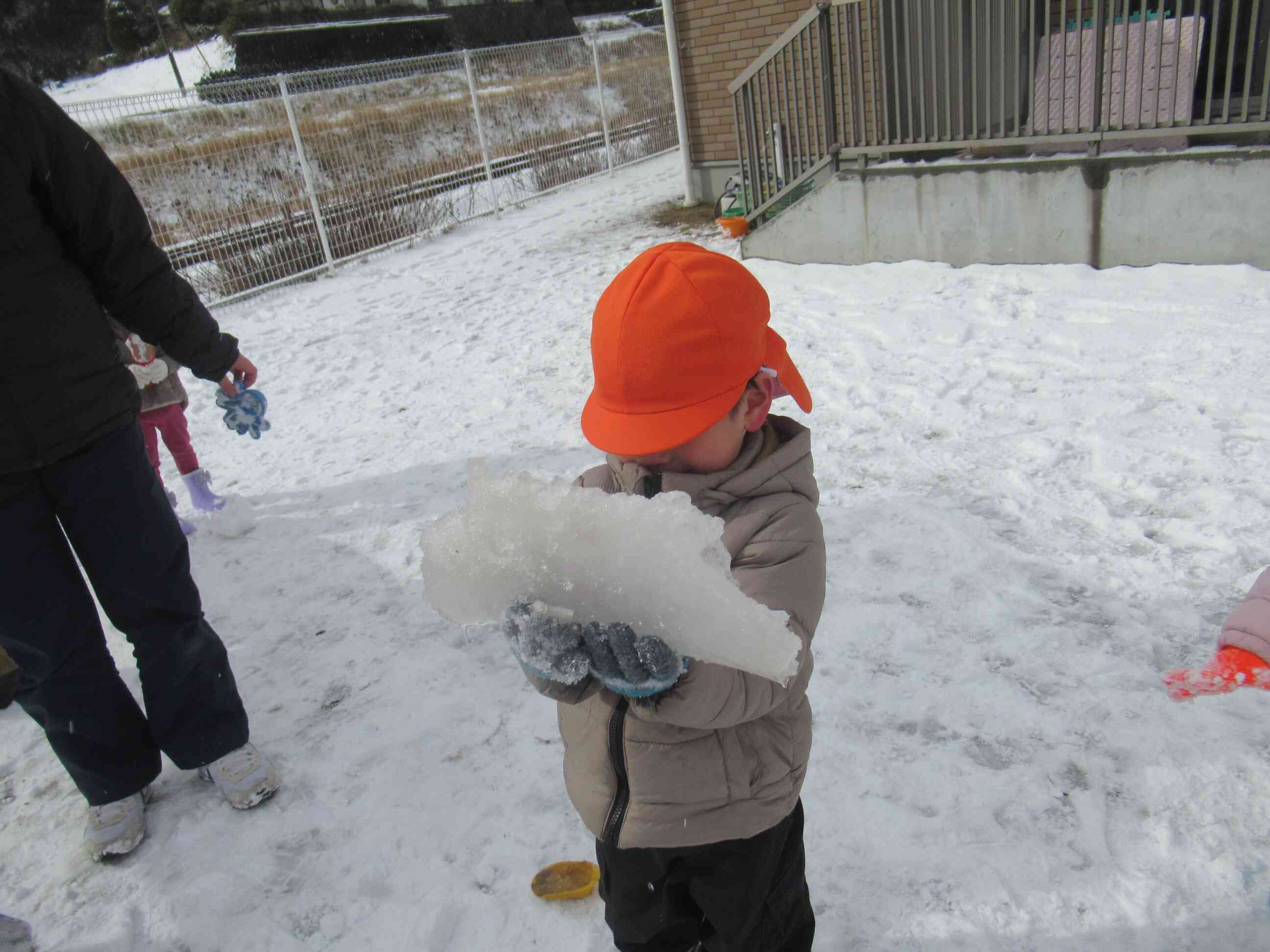 大きな氷があったよ。