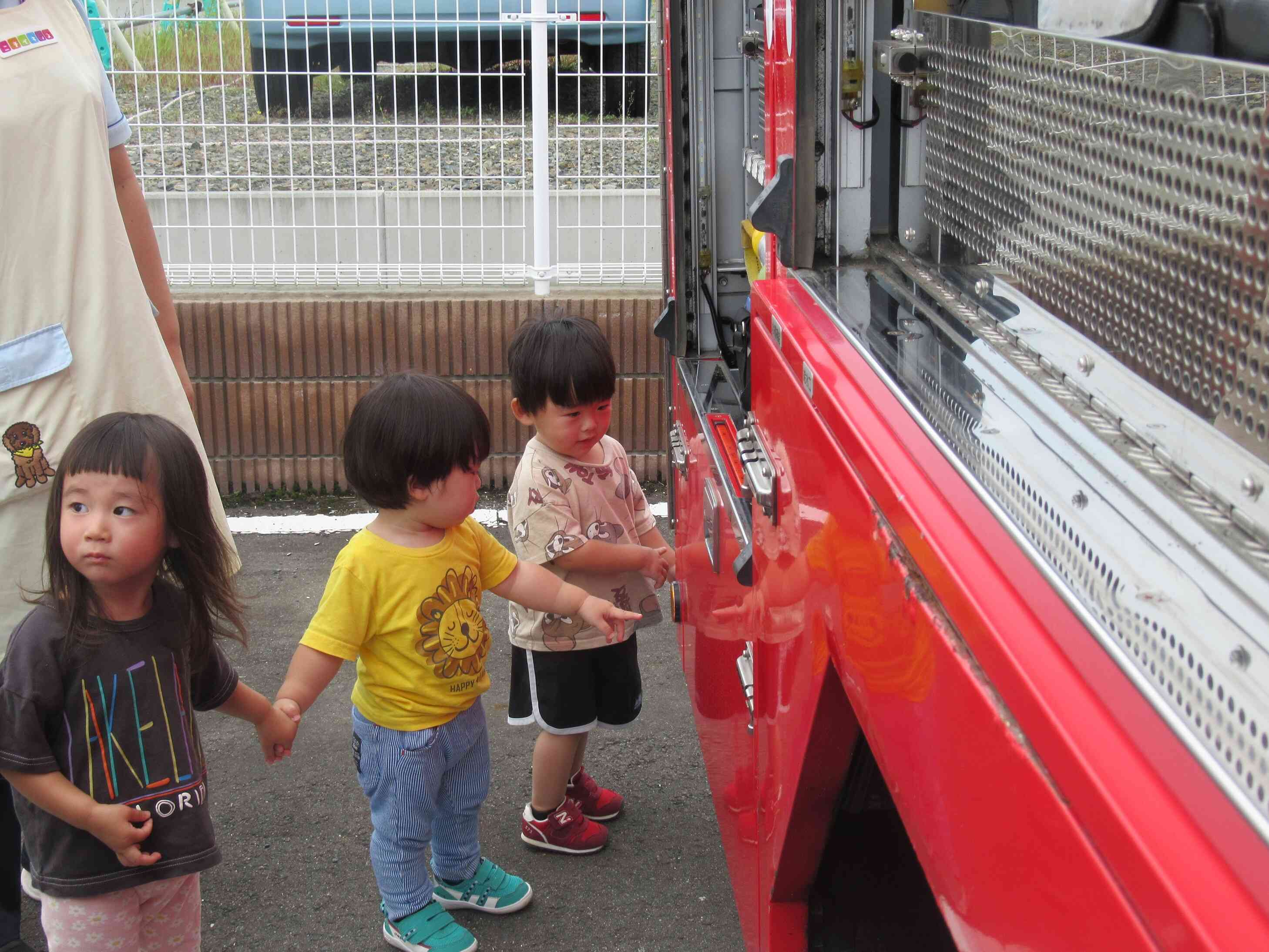 消防車、かっこいいね！