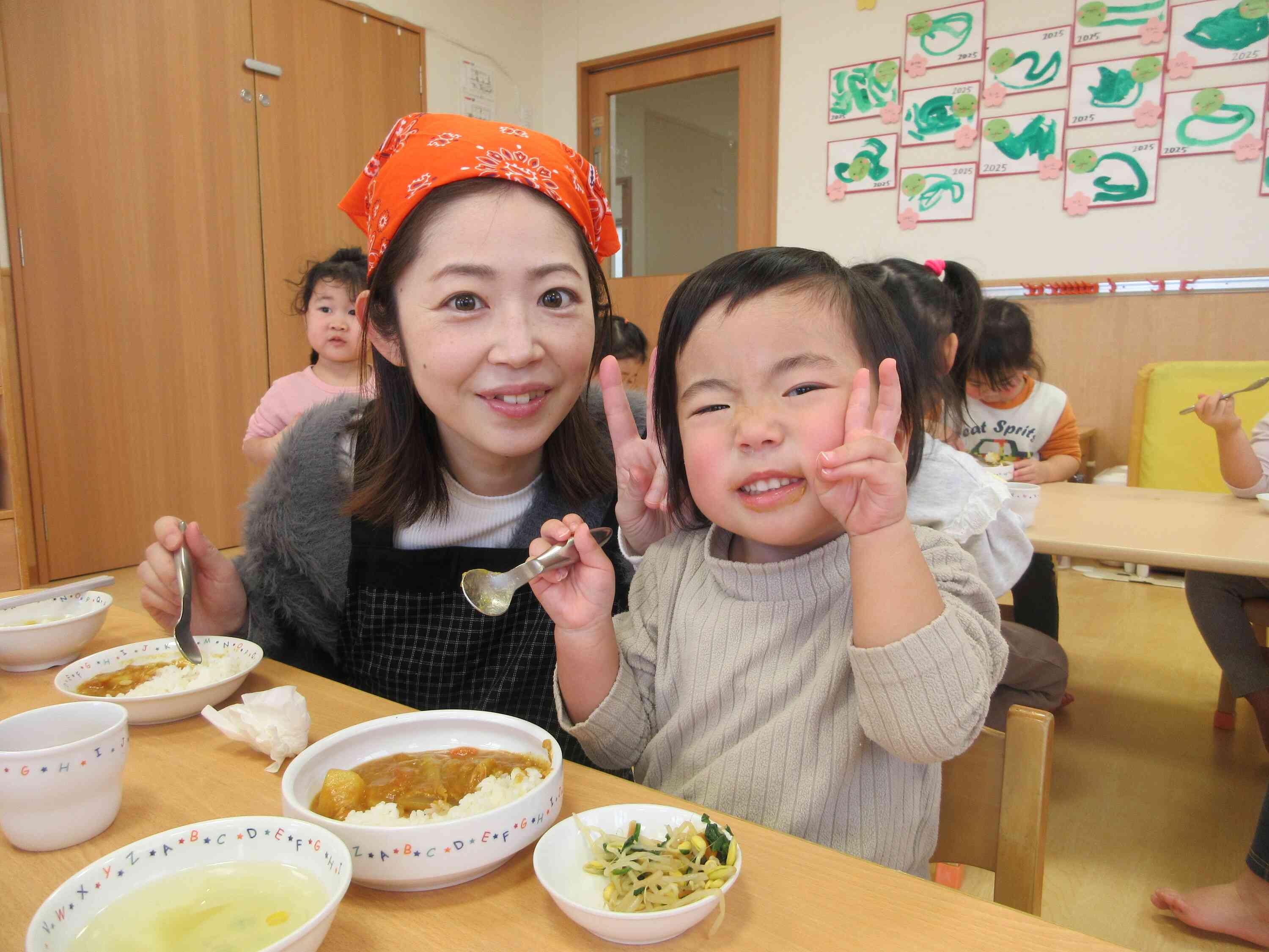 「今日は、ママも一緒で嬉しいなあ～」