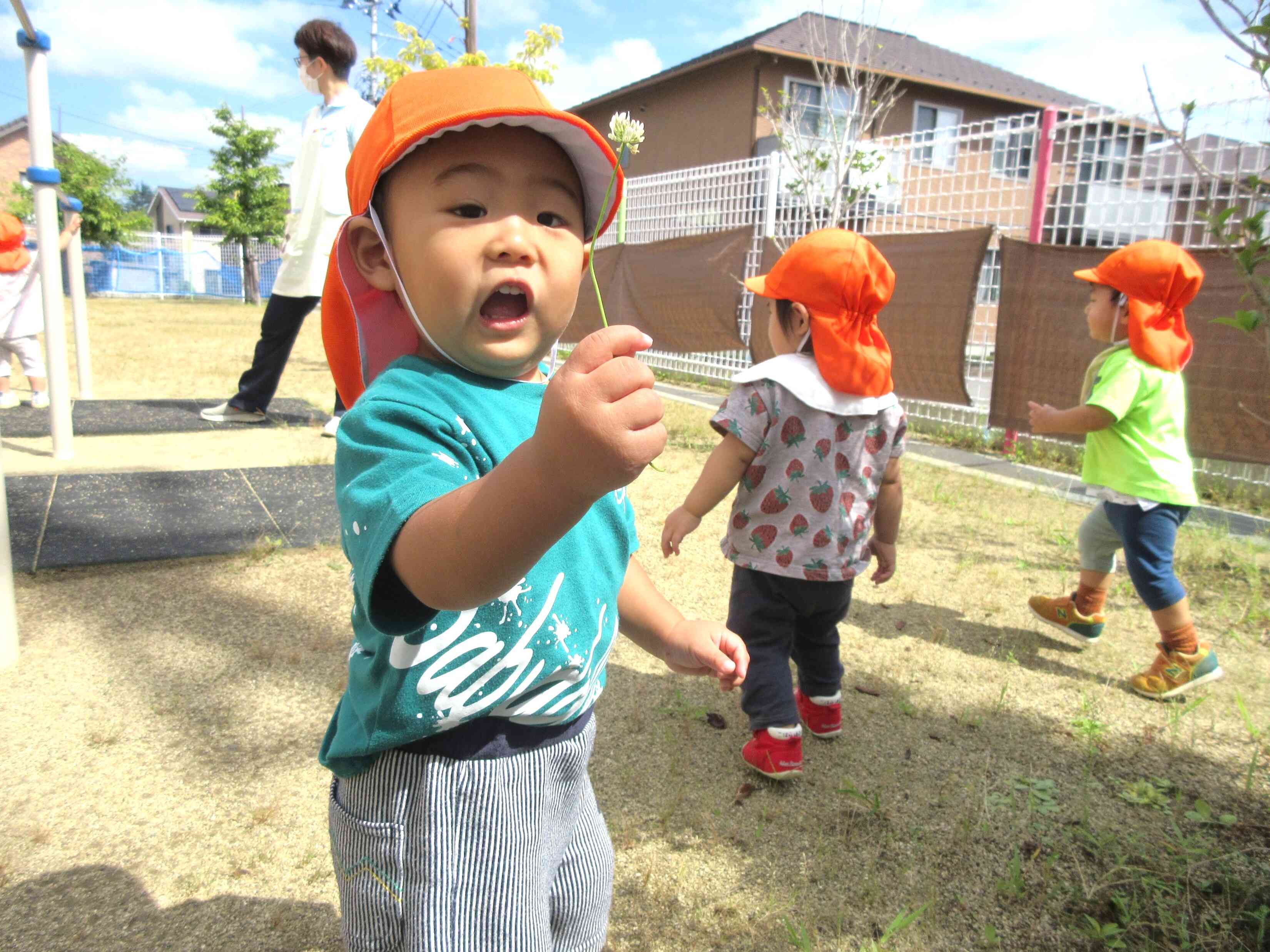 お外遊びは発見がいっぱい♪