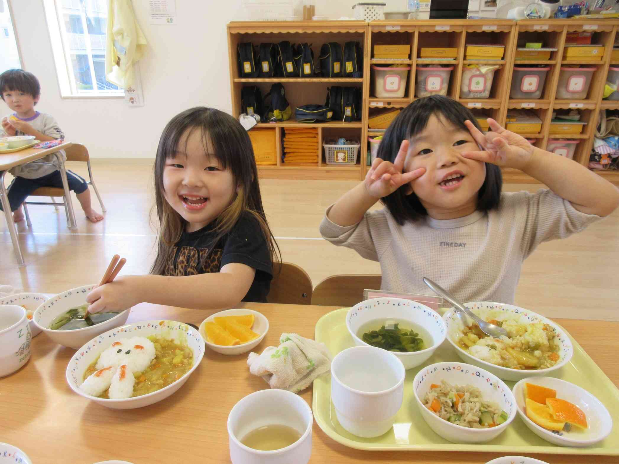 「うさぎさんかわいい！」