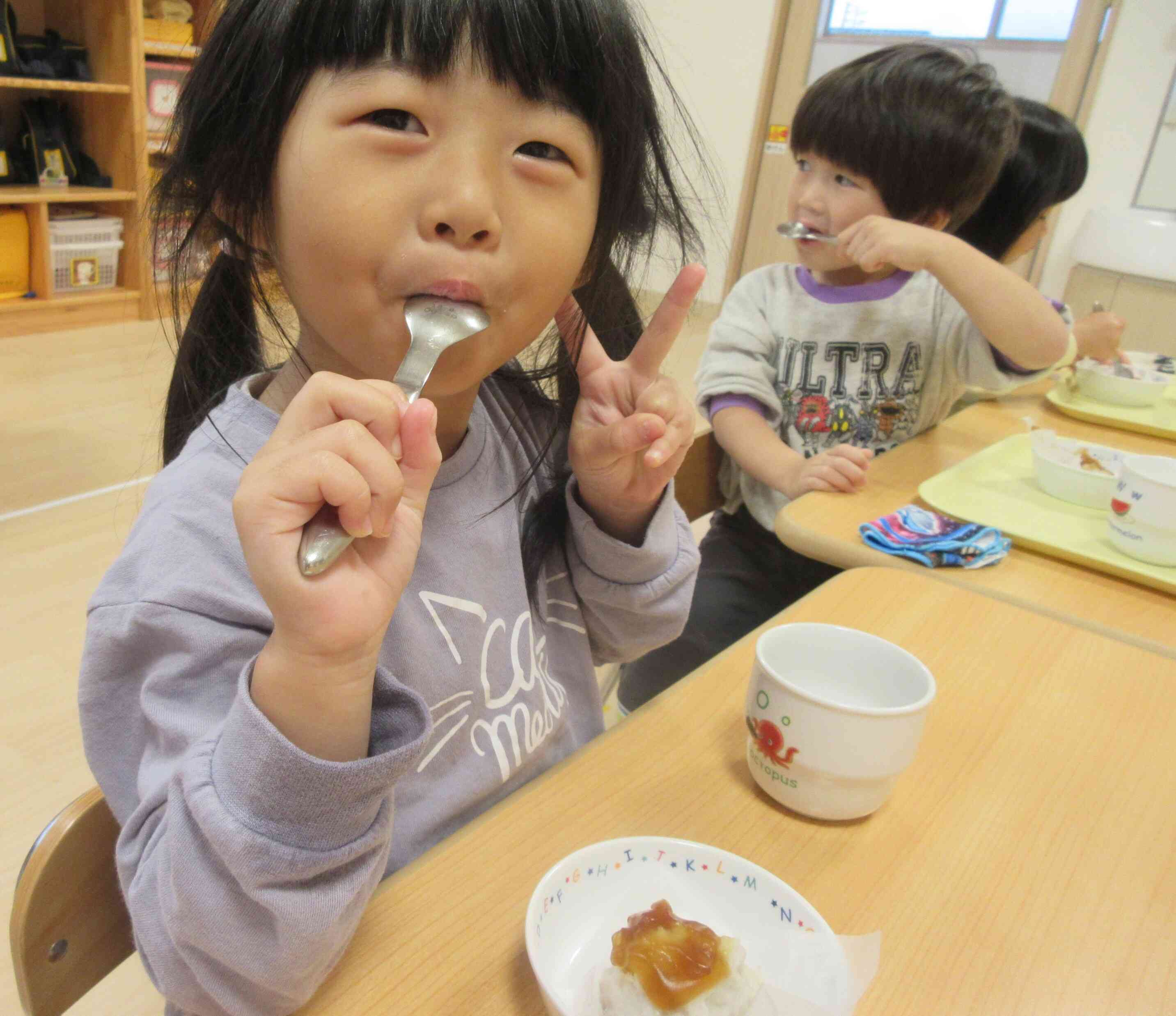 10月の食育「里芋だんご」