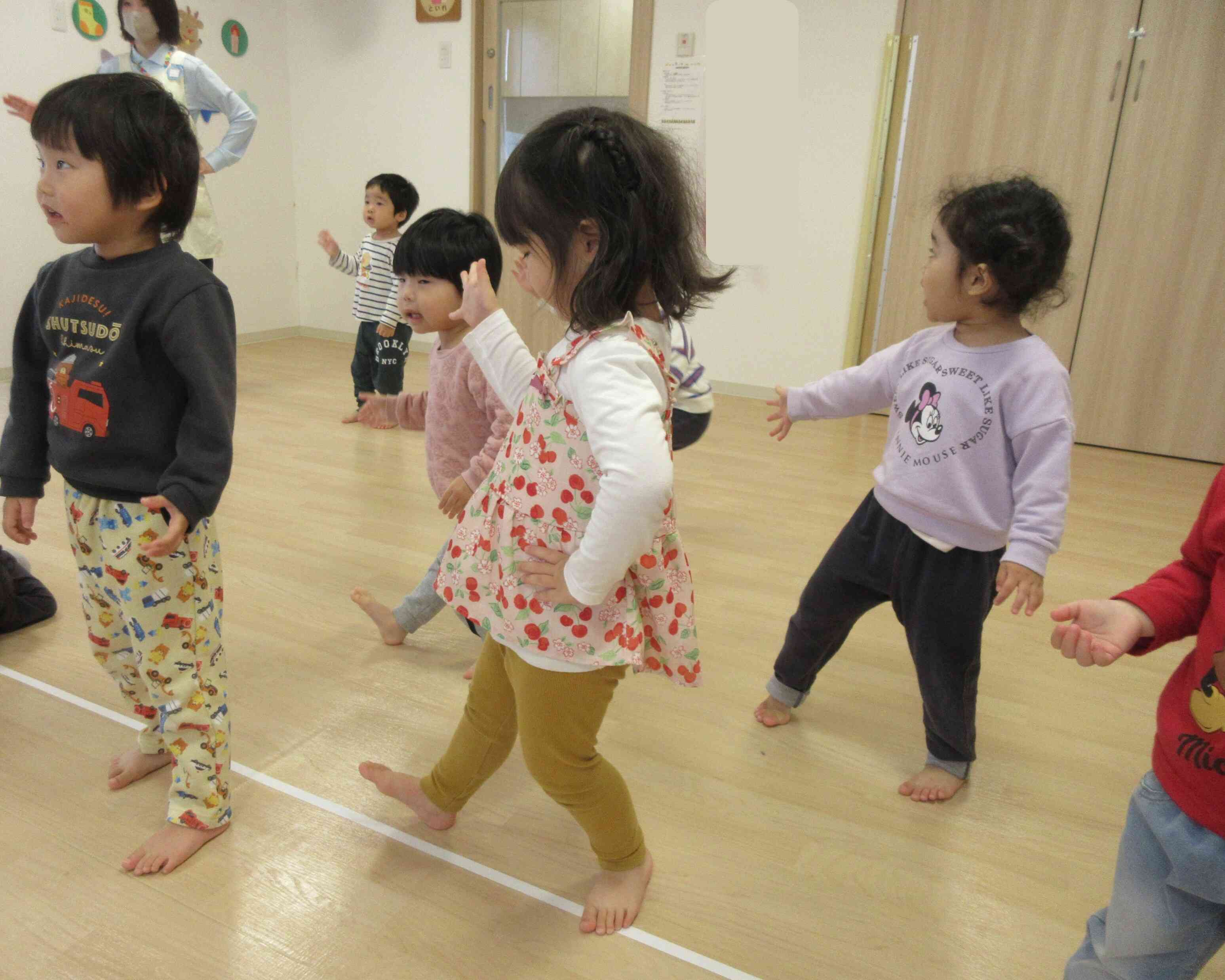 準備運動は、かえるのたいそう♪