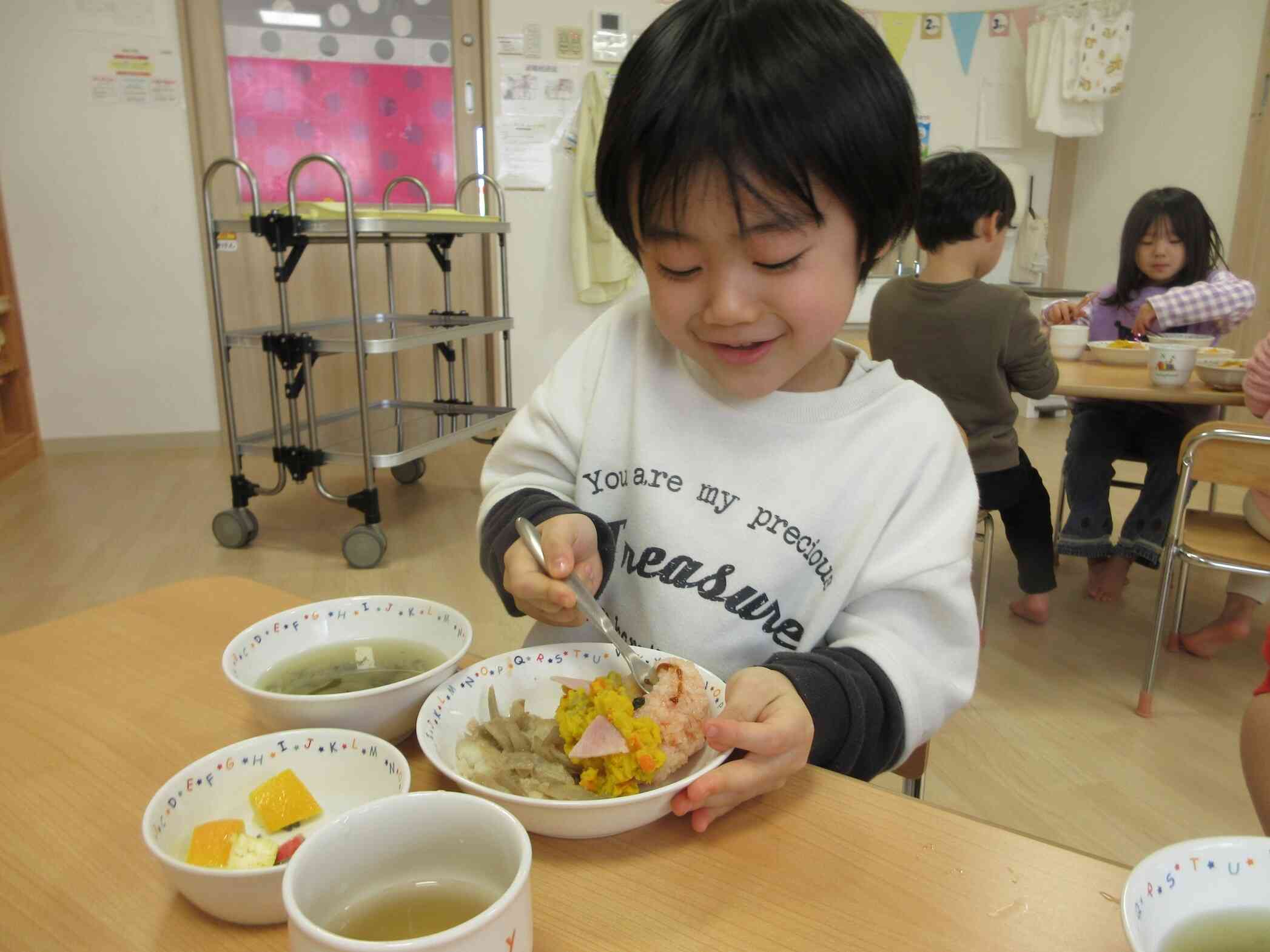 午前中は節分イベントと誕生会♪