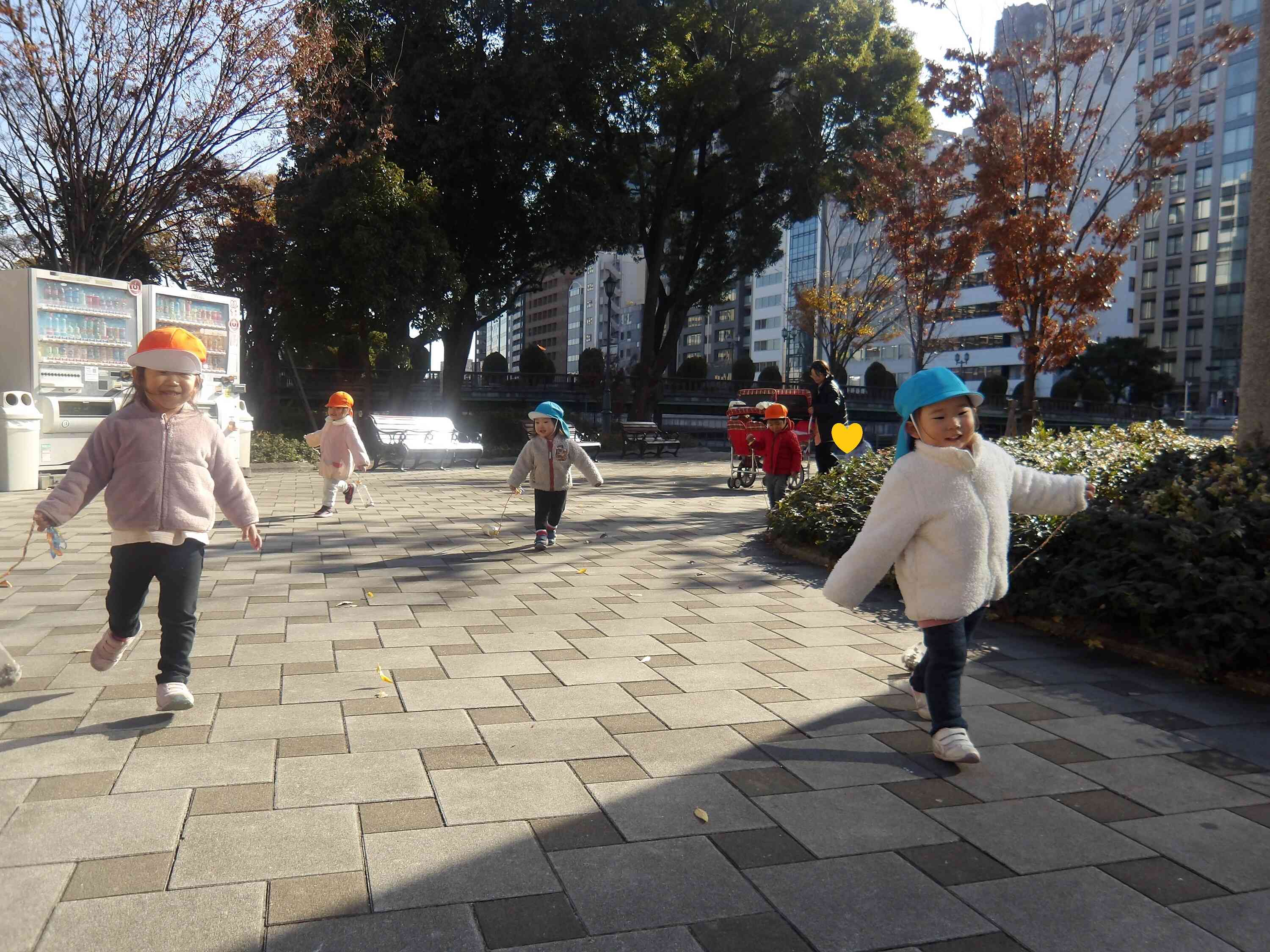 中之島公園でかけっこも楽しみました！！