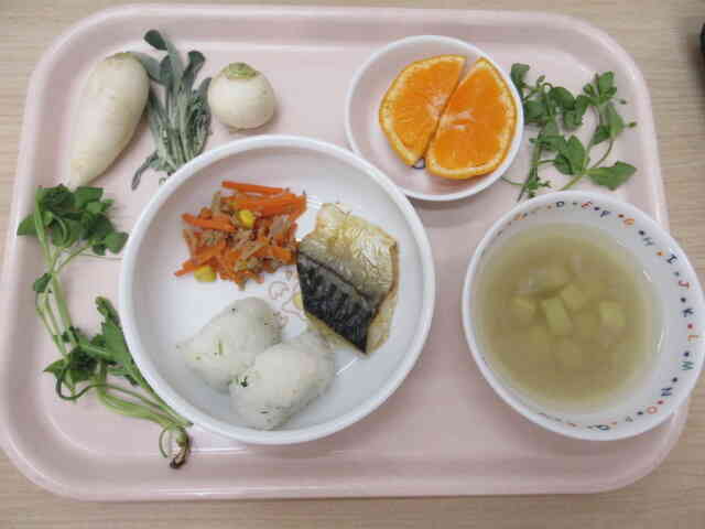 1月7日の給食（七草の食育）