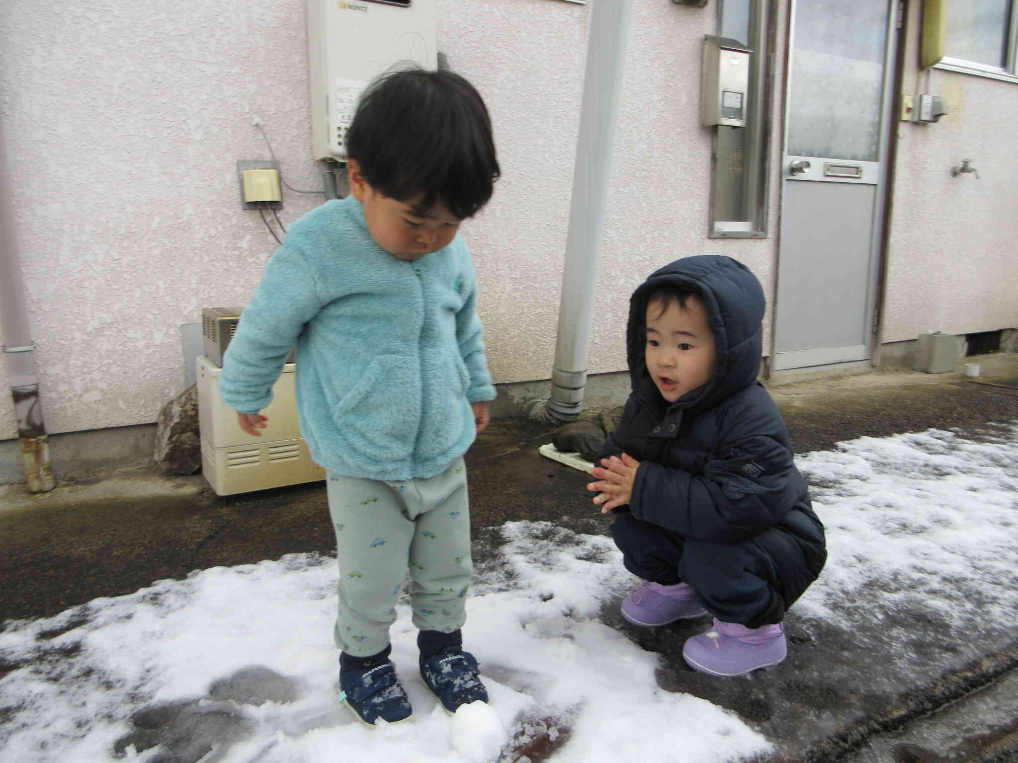 雪が降ったよ！