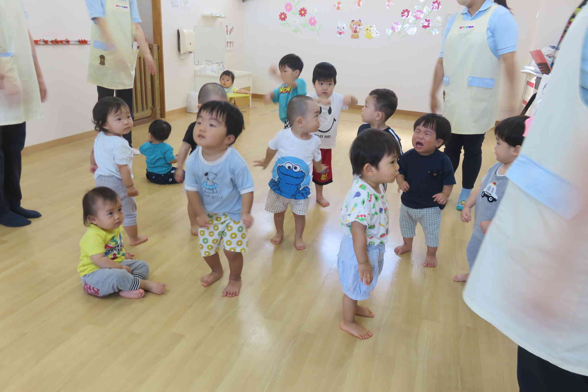 運動会の総練習に参加しました～1歳児～