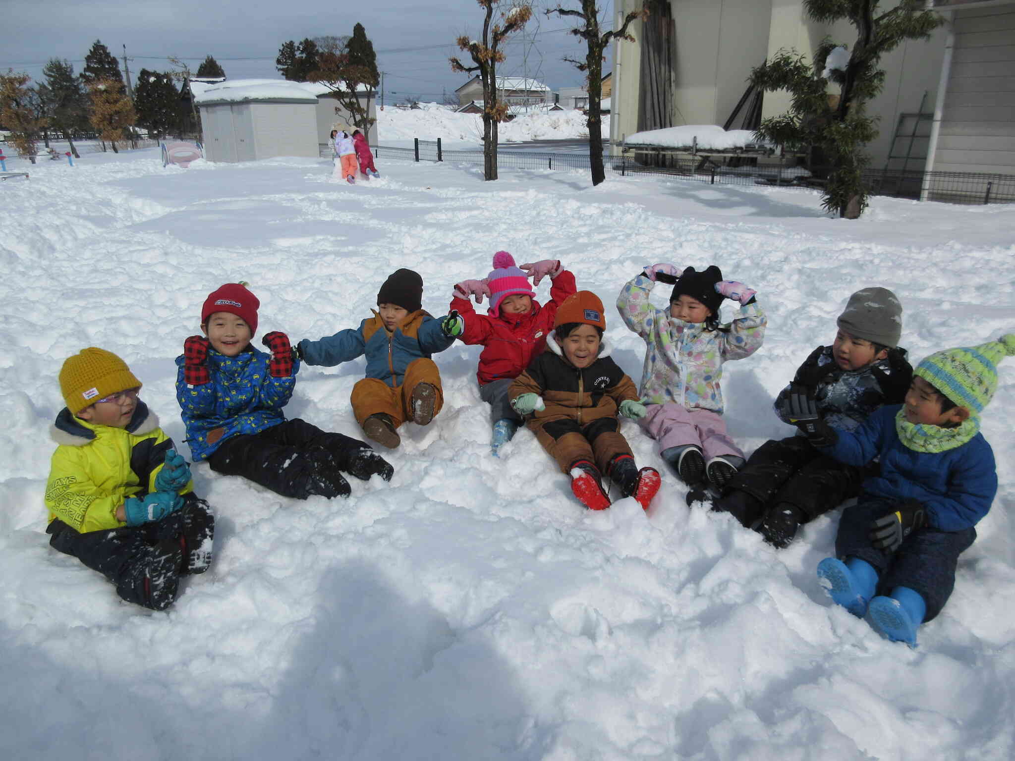 雪遊び大好き